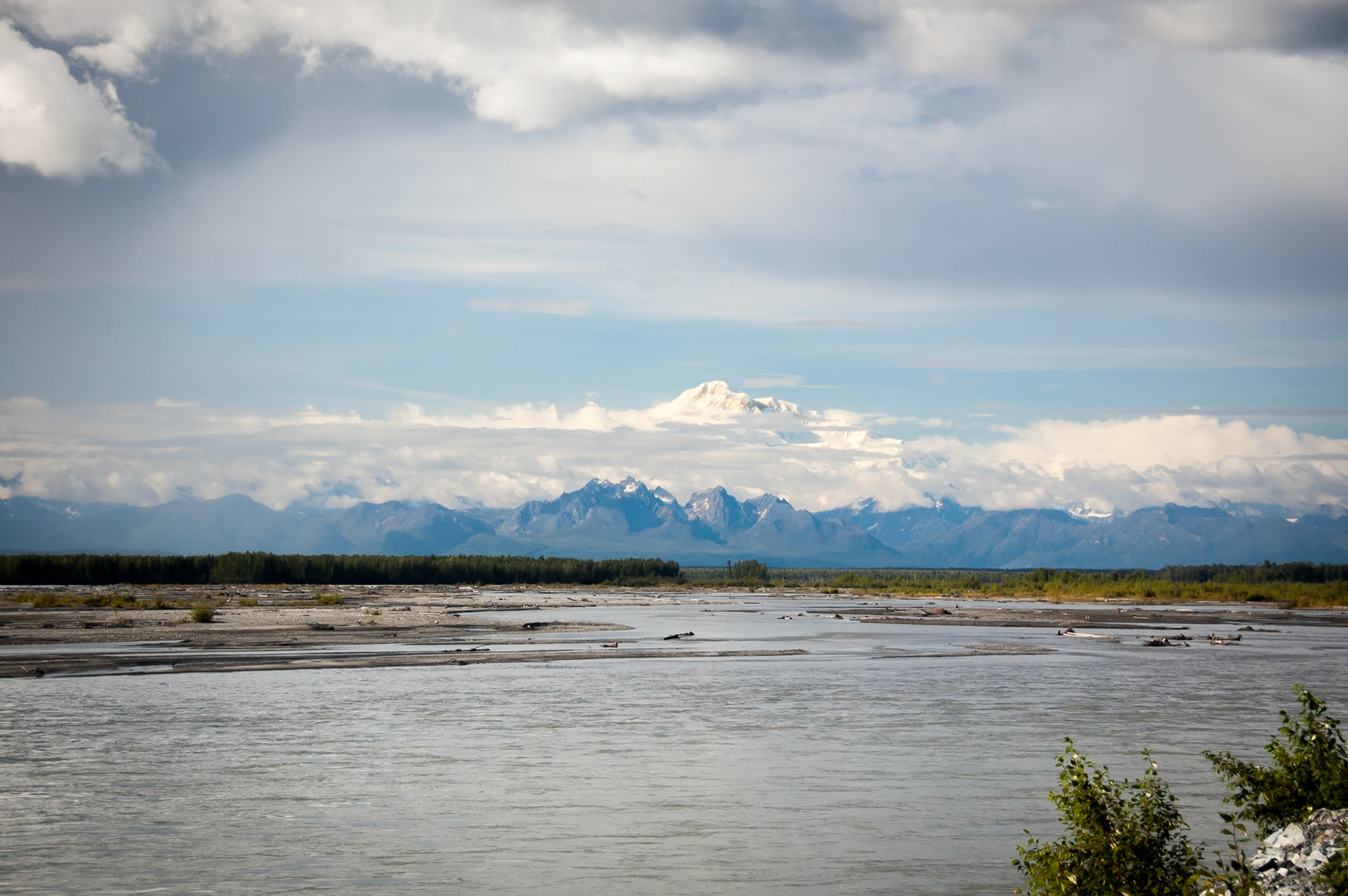 Views of Mt McKinley from the train on our way to Anchorage
