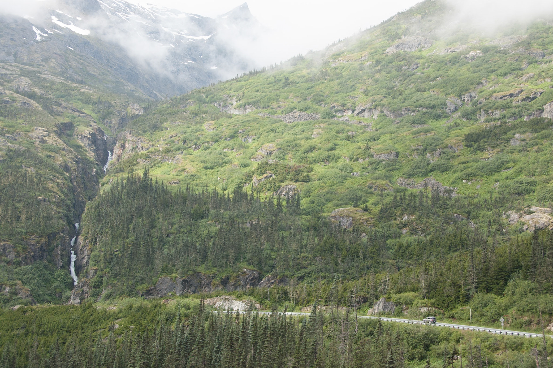 White Horse Pass Tour Views from bus