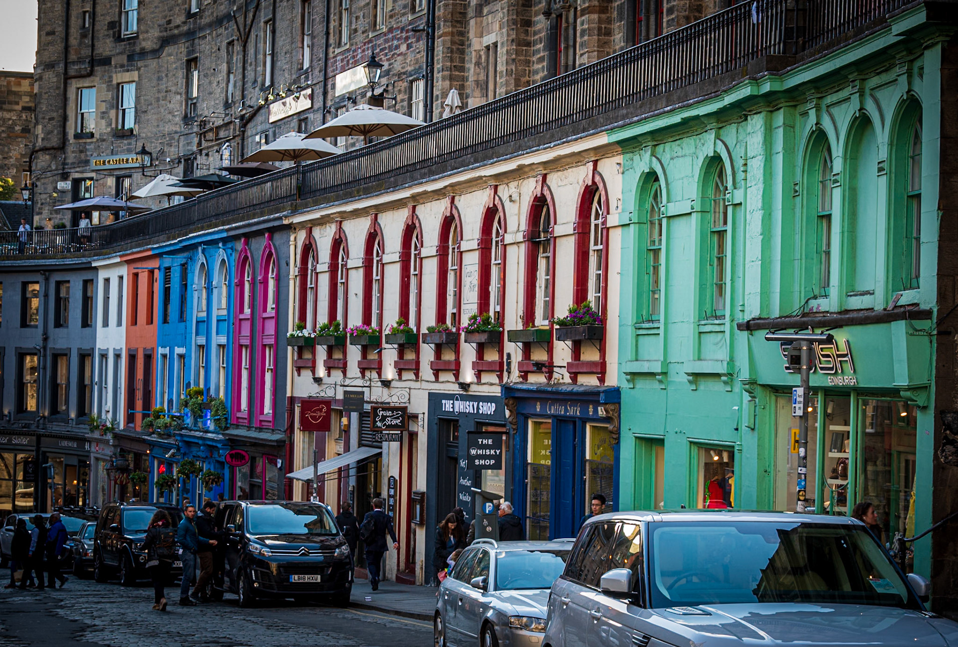 Victoria Street, Edinburgh. Very colorful