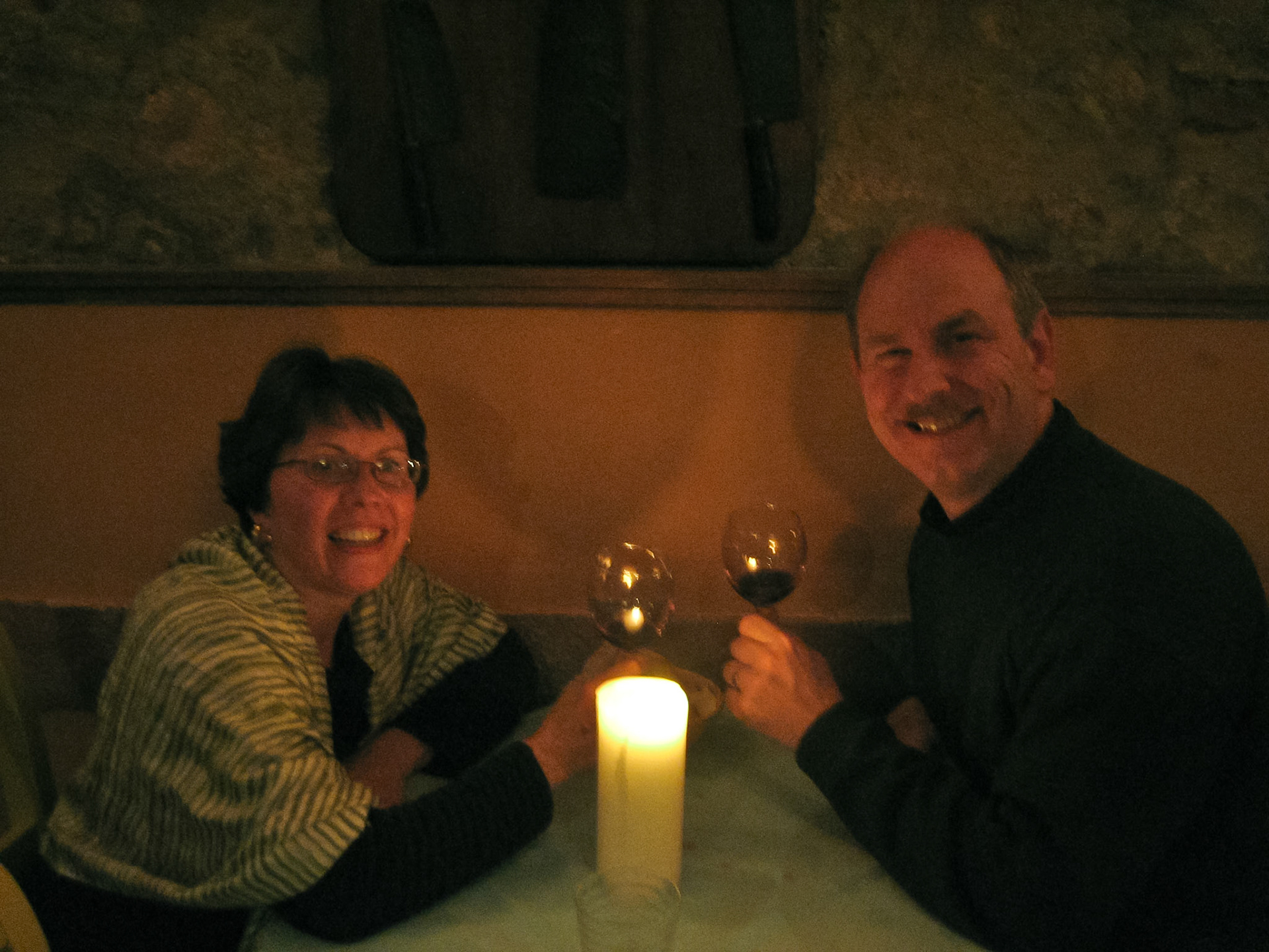 Chris &amp; Tom at La Martinecca Restaurant,Florence, Italy