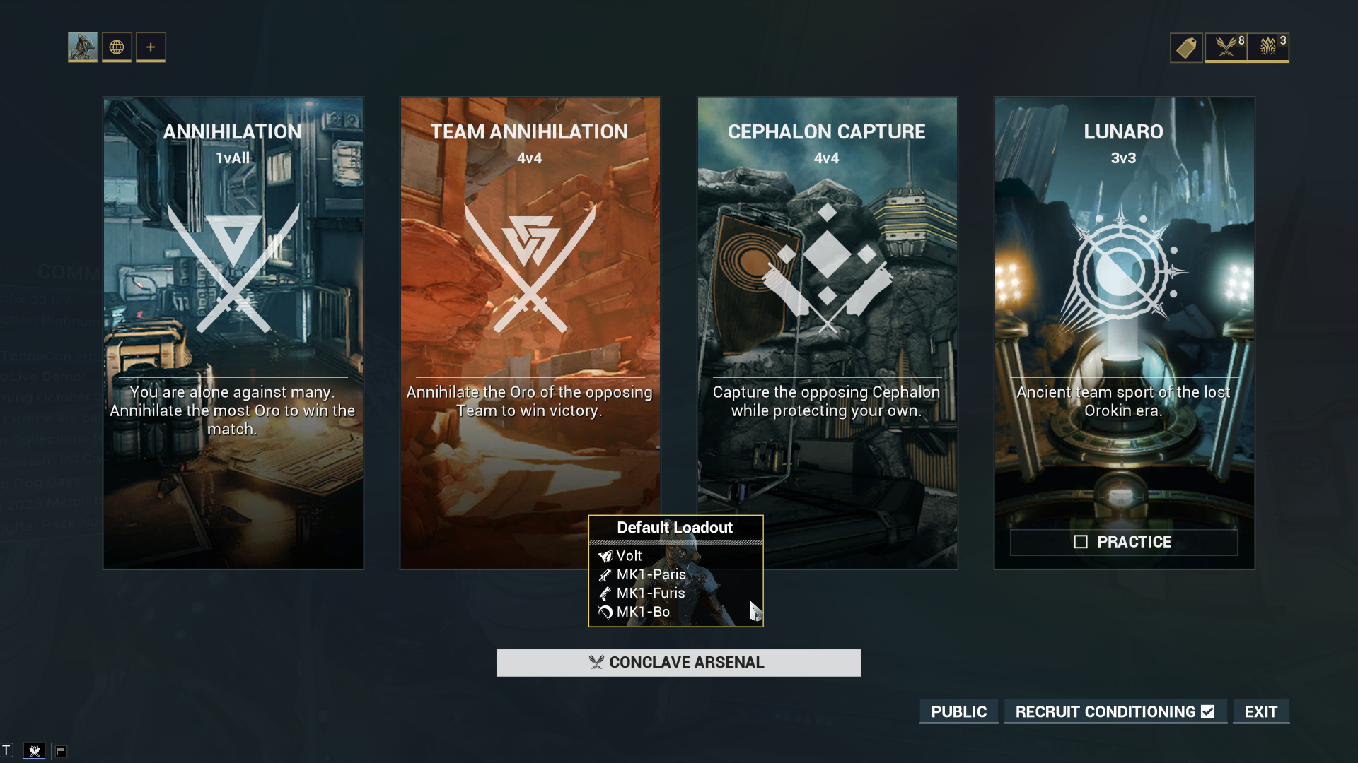 Current Screen - Loadout Hover