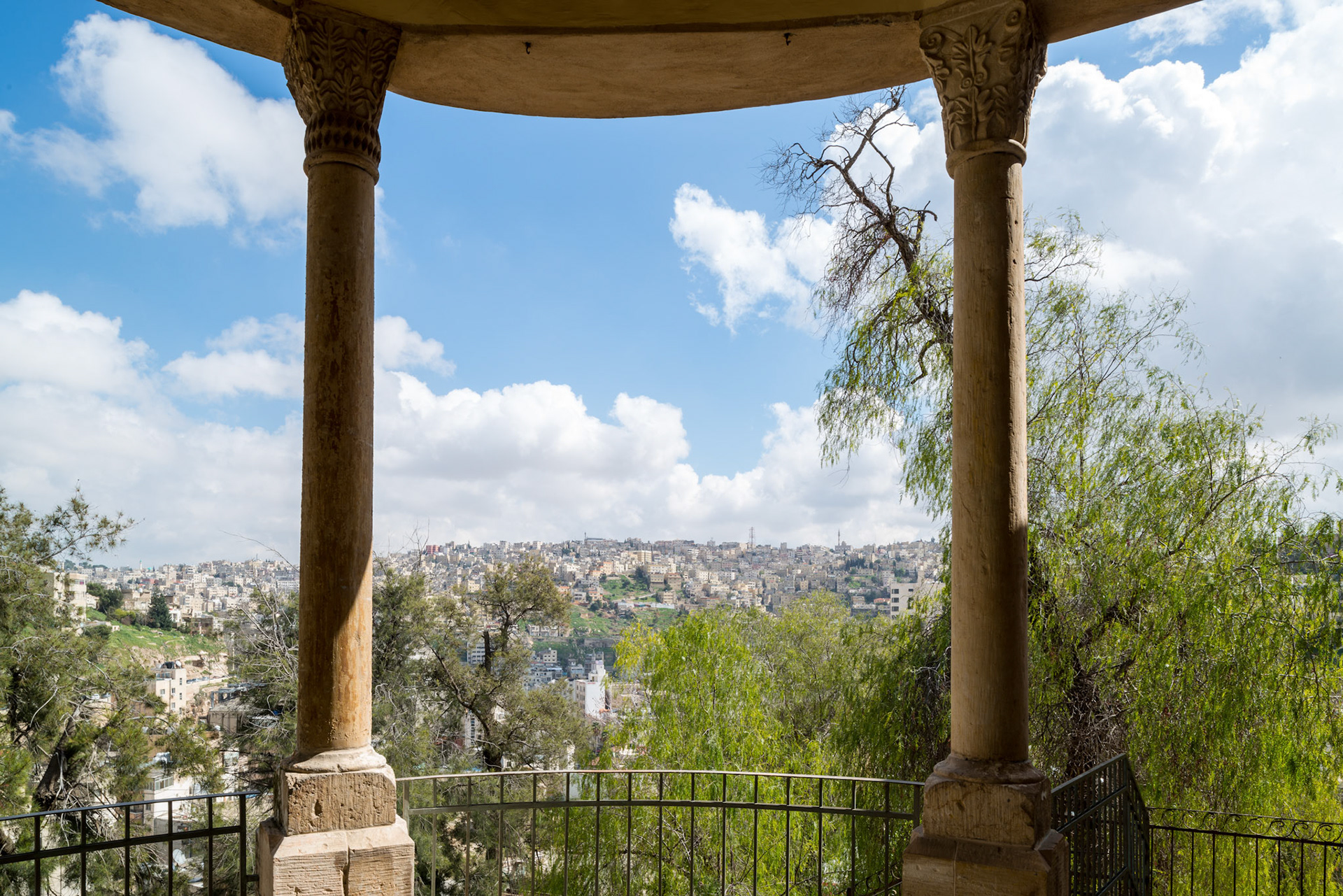 Darat al Funun, View Southeast from Second Floor Terrace at Eastern End of Main Building, Amman, Jordan. Photo: 2016. © The Trustees of Columbia University