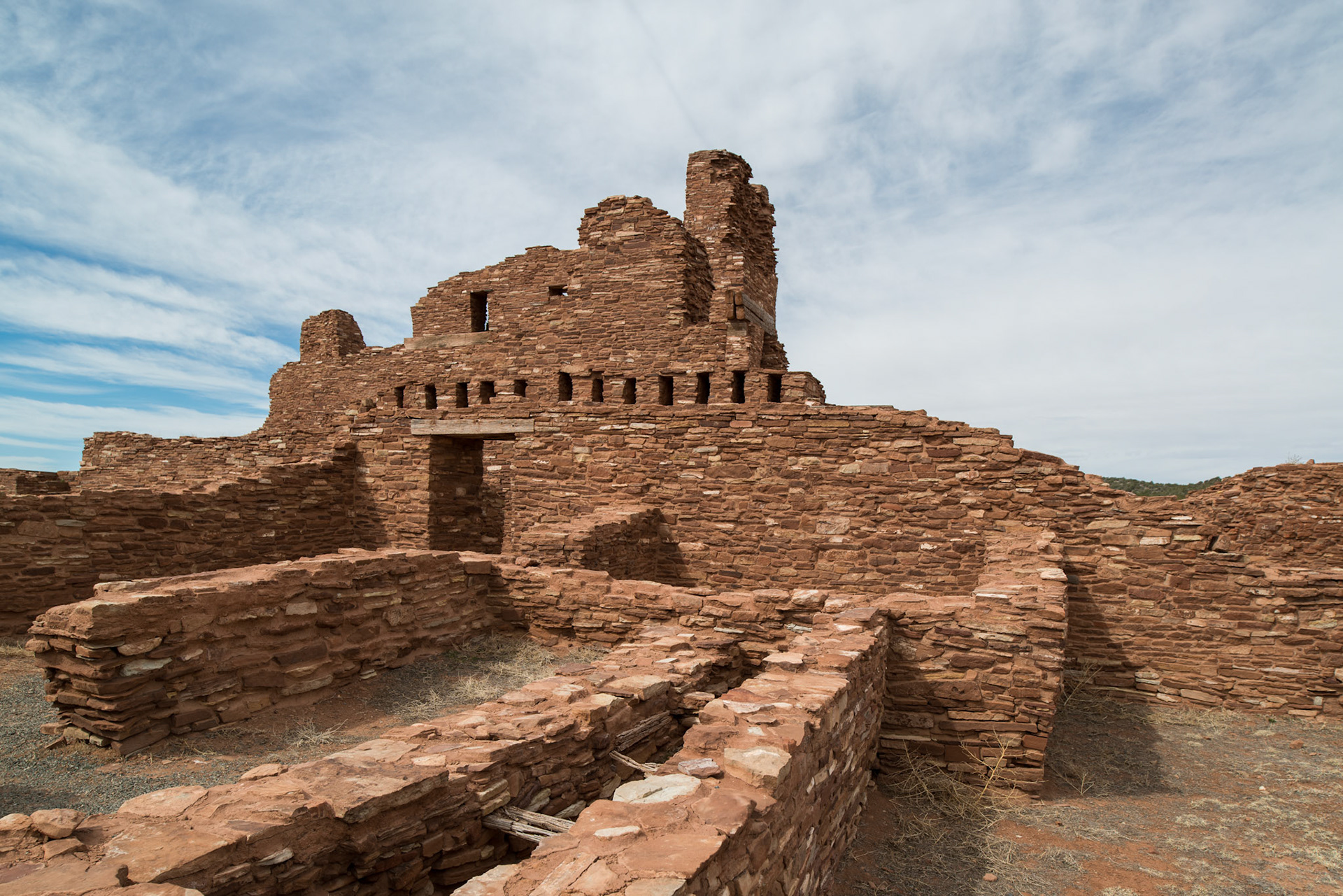 Mission San Gregorio de Abo, built 1581–1622, Salinas Pueblo Missions National Monument, Mountainair, NM. Photo: 2013. © The Trustees of Columbia University