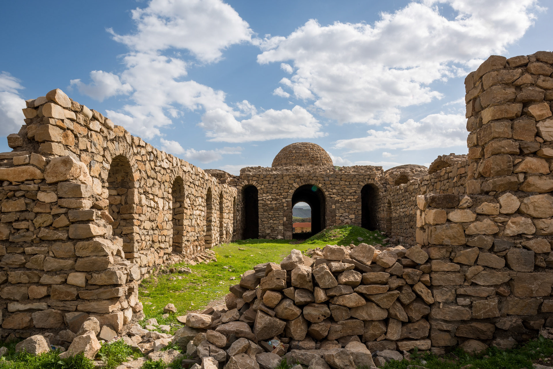 Darbandikhan Khan, Northern Elevation, Central Area, Darbandikhan, Iraqi Kurdistan. Photo: 2017. © The Trustees of Columbia University