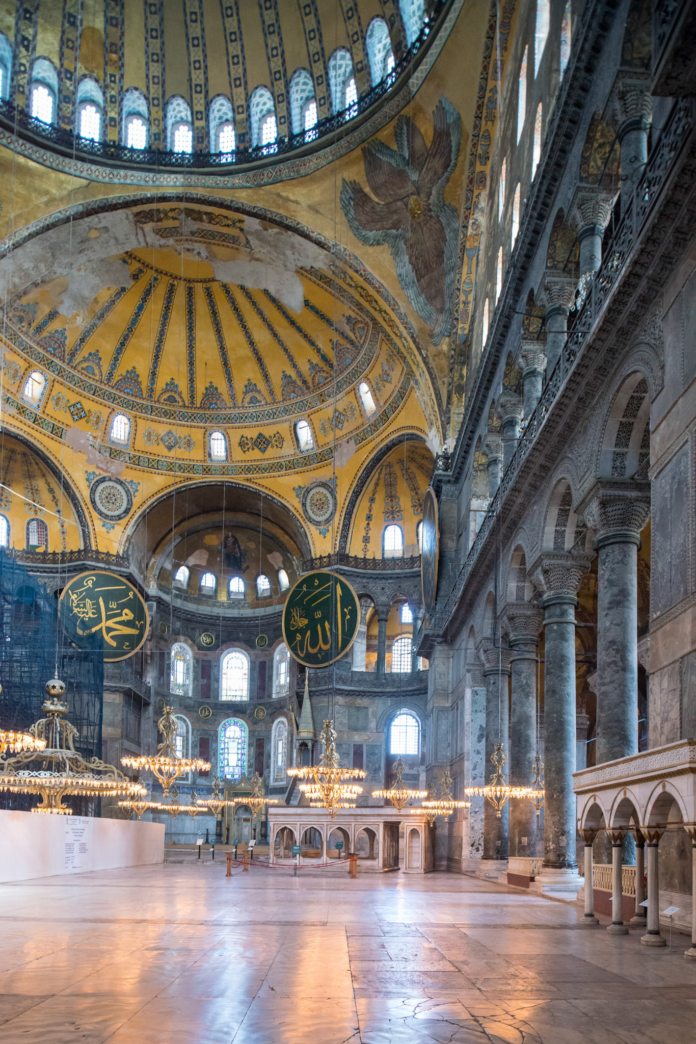Hagia Sophia, Interior, Nave, built ca. 532–537 CE, Istanbul, Turkey, photo 2013. © The Trustees of Columbia University