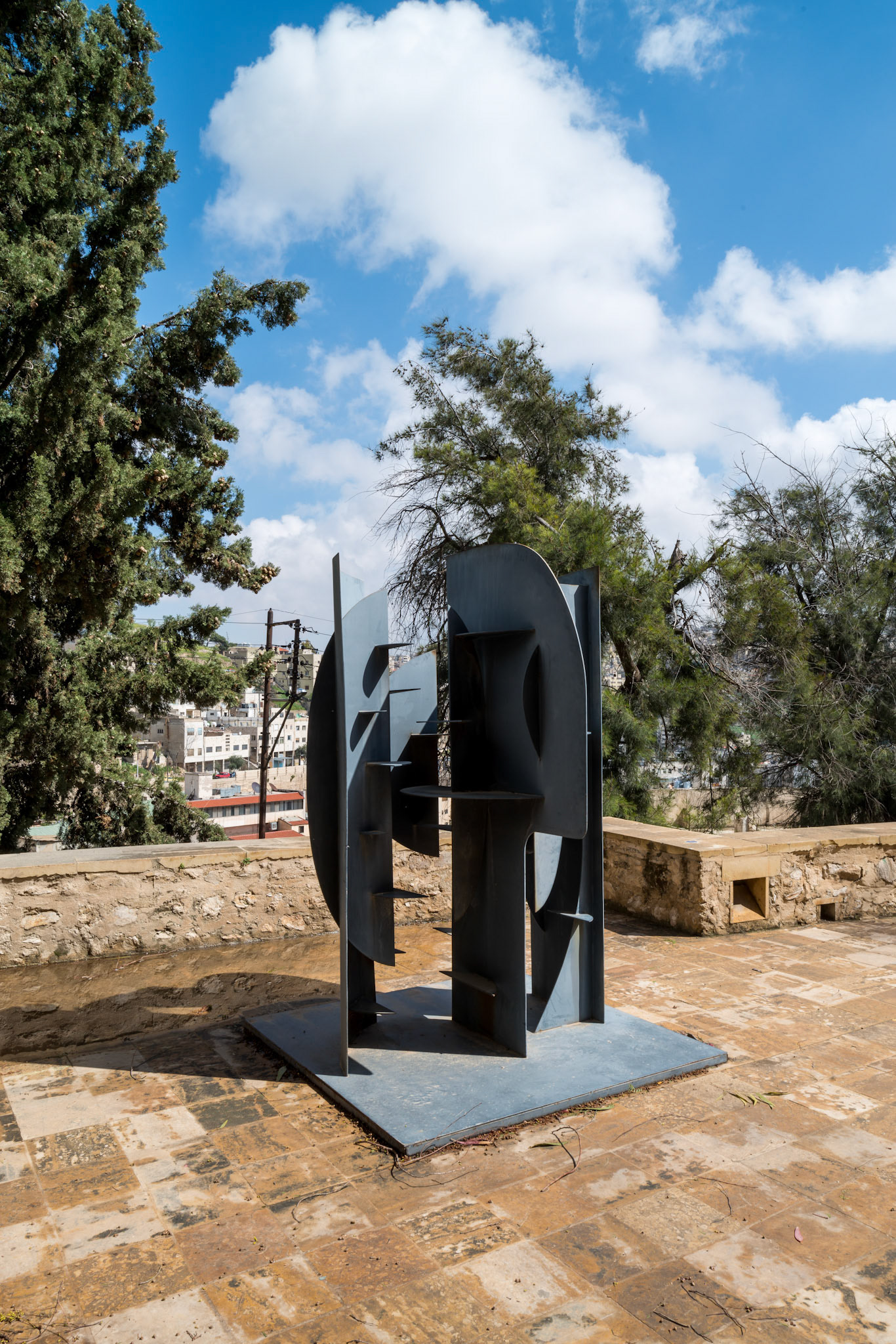 Darat al Funun, Terrace at Eastern End of Main Building, facing Southeast, Amman, Jordan. Photo: 2016. © The Trustees of Columbia University