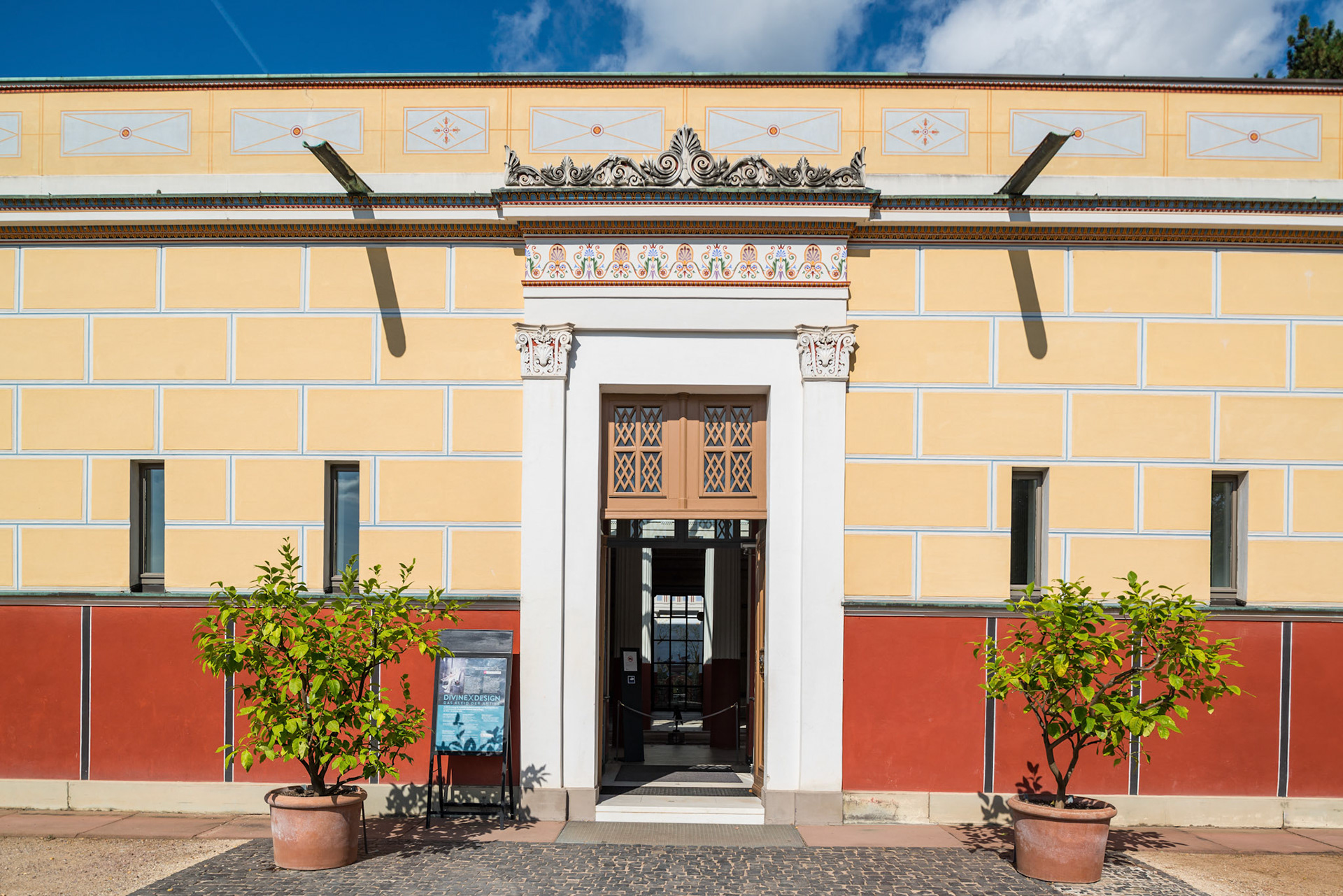 Pompejanum, East Facade, Entrance, Aschaffenburg, Germany. Photo: 2018. © The Trustees of Columbia University