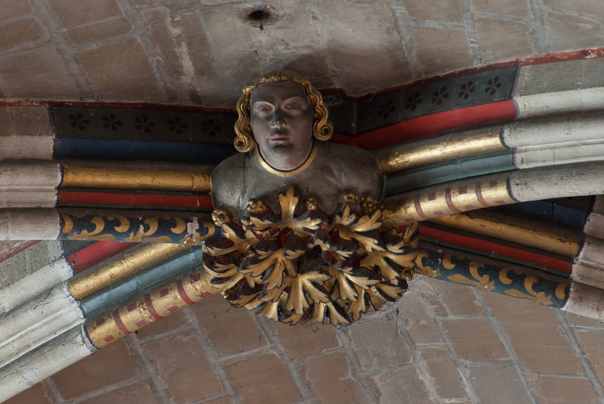 Basilique de Saint-Denis, Interior, Chevet, Vaulting Boss, begun ca. 1137, Saint-Denis, France. Photo: 2011. © The Trustees of Columbia University