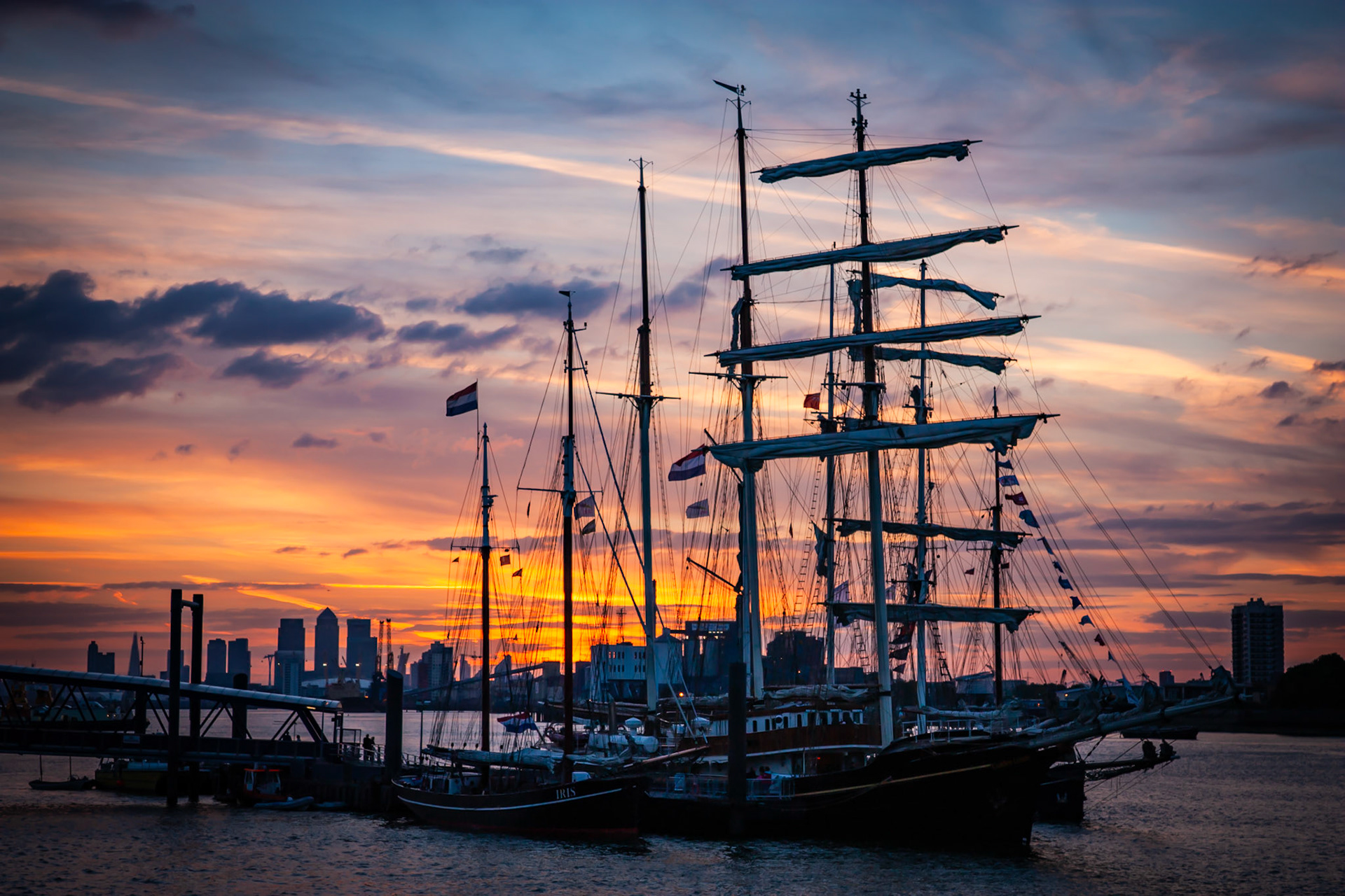 The Royal Arsenal Pier with Canary Wharf beyond, England 2013