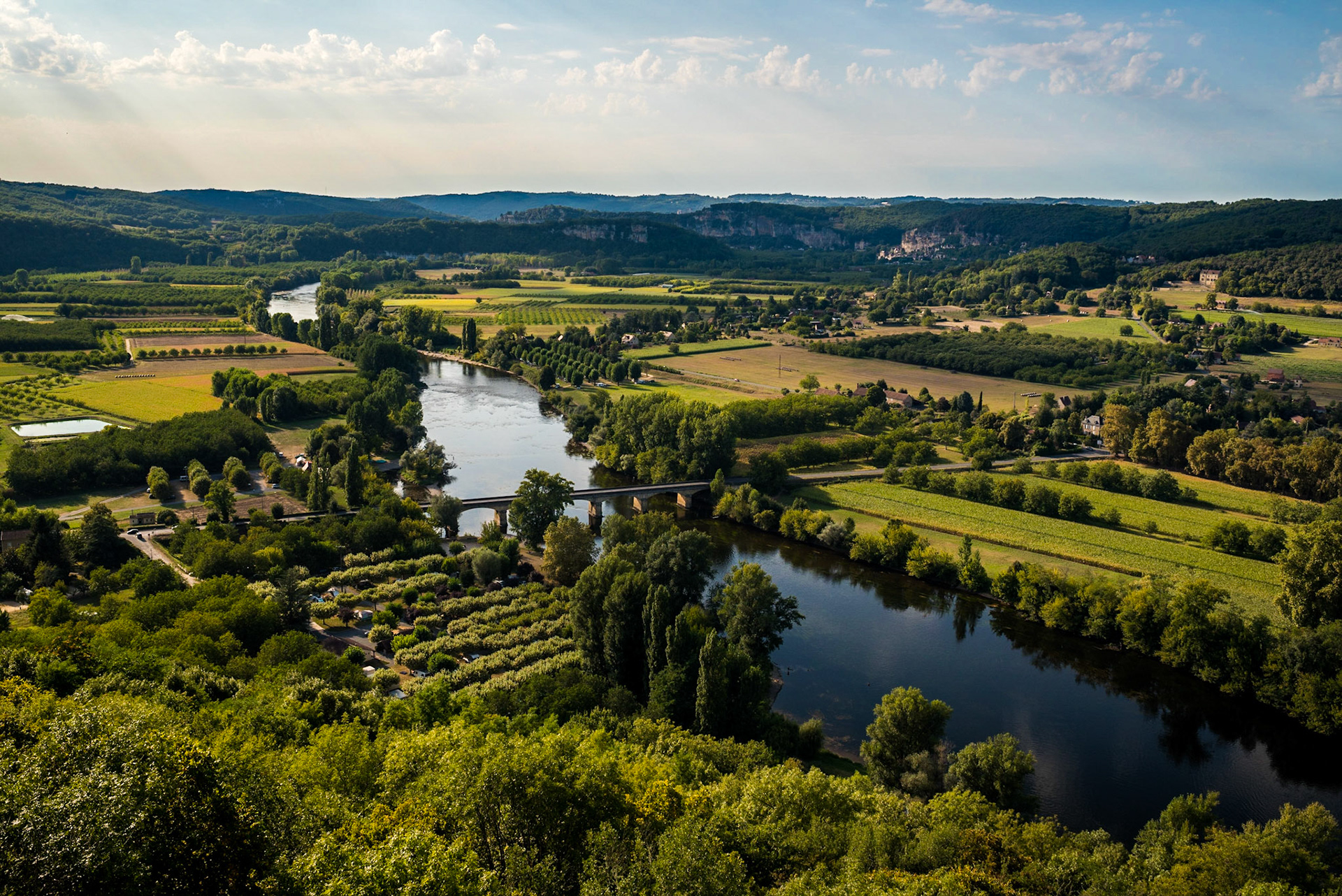 La Dordogne à Domme, Dordogne, France