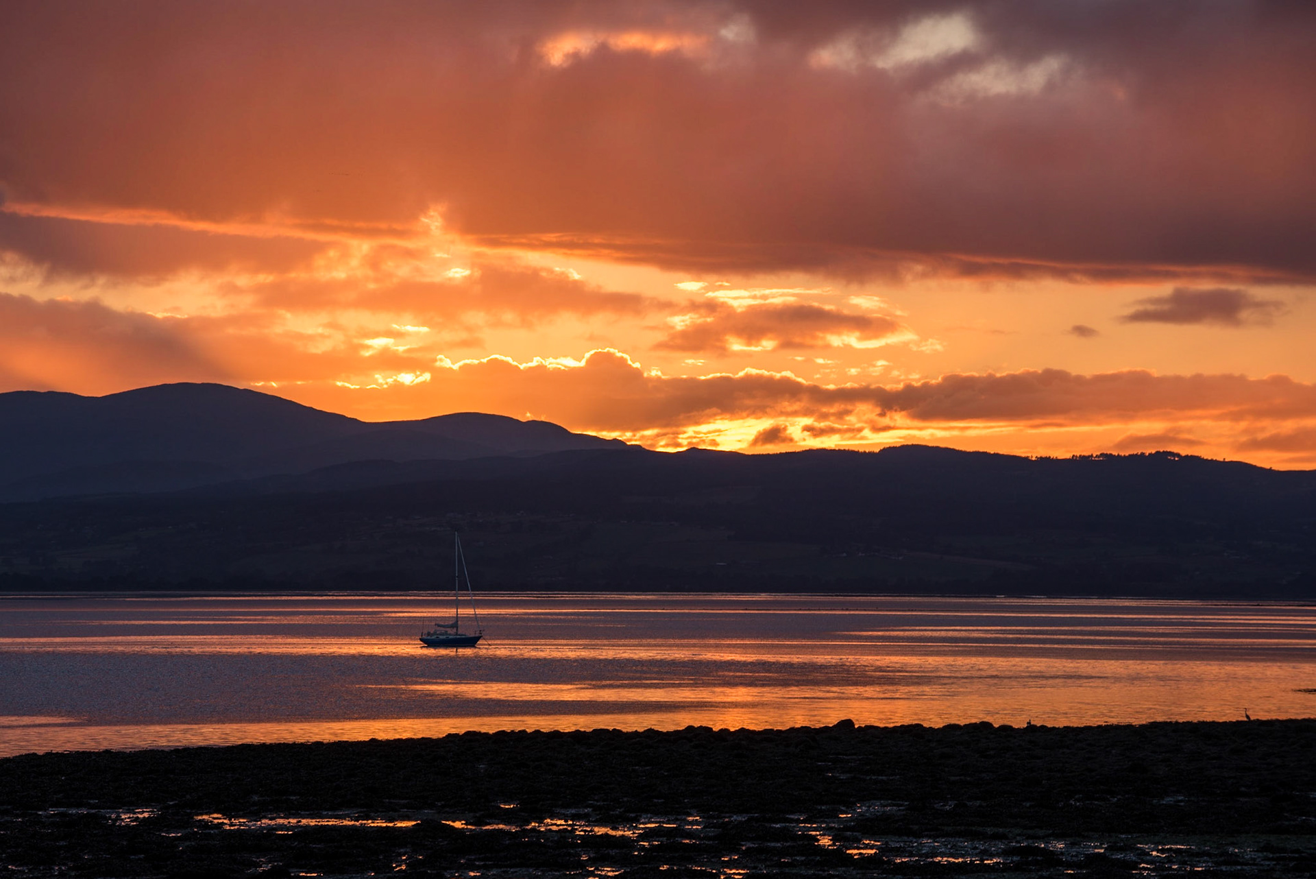 Sunset on Beauly Firth, Scottish Highlands