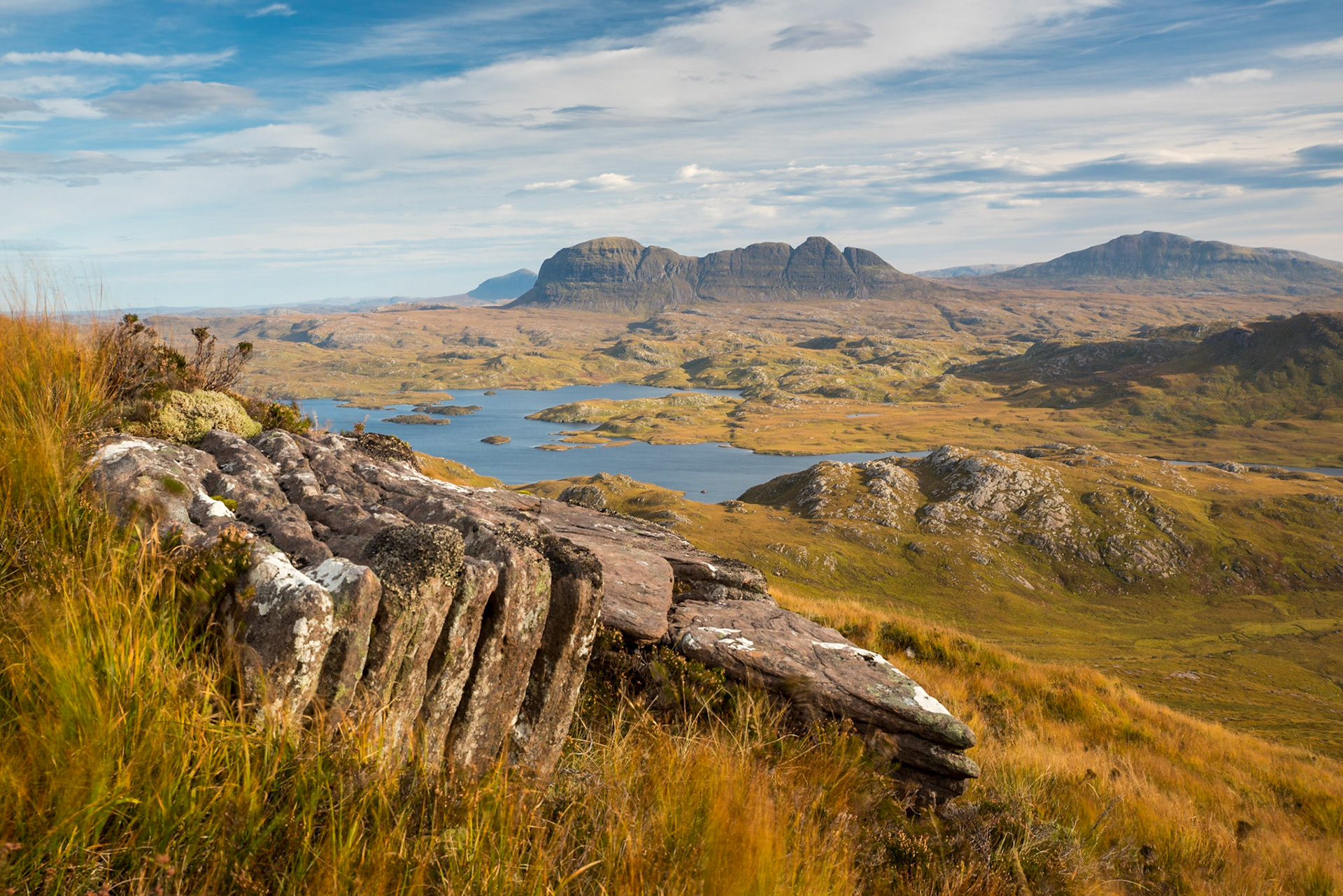Loch Scionascaig from Stac Pollaidh, Scottish Highlands