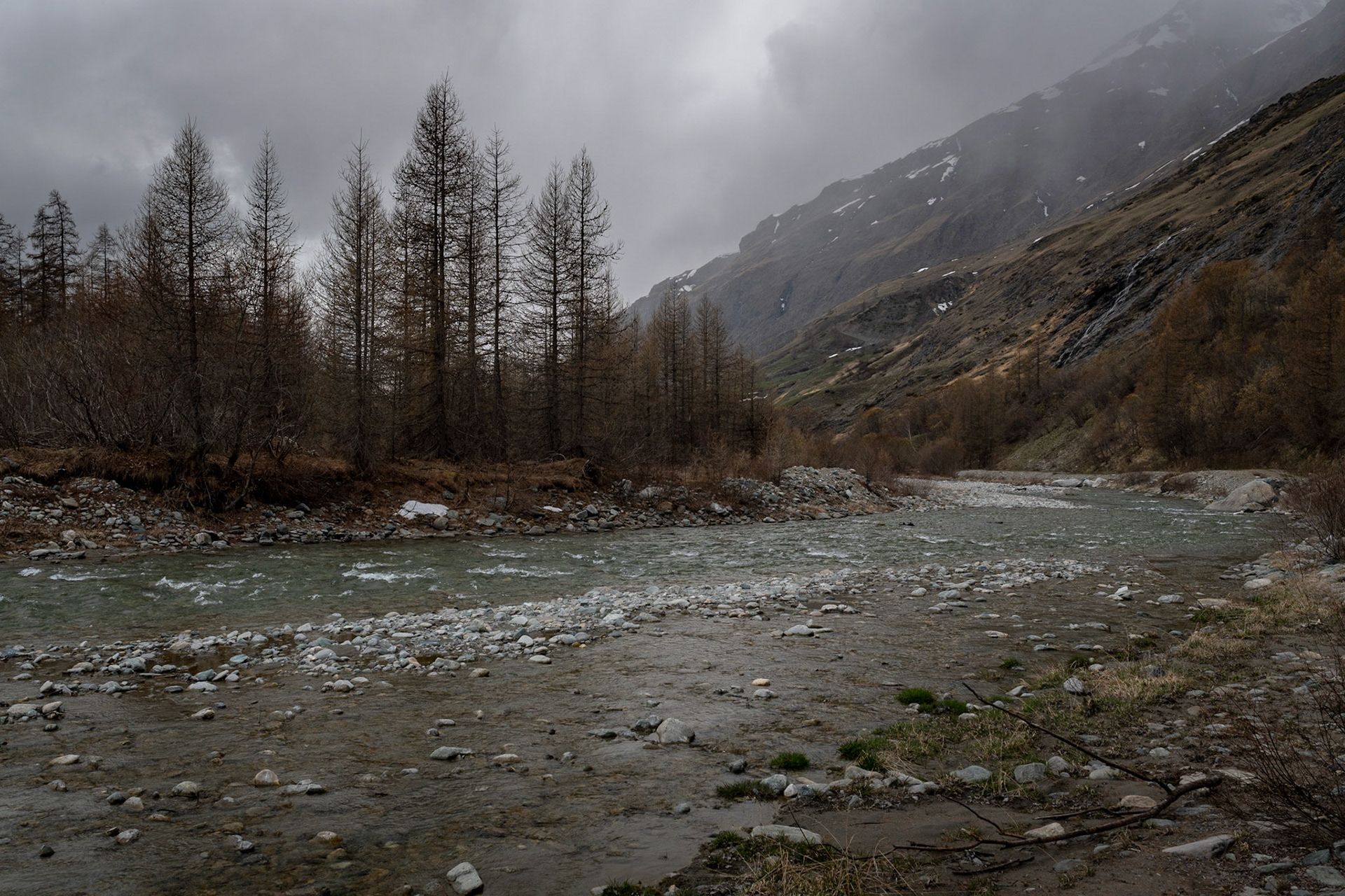 Les rives de l'Arc, Haute-Maurienne Vanoise, France