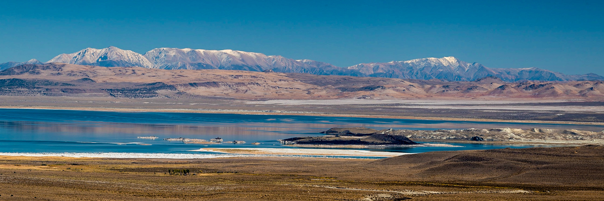 Mono Lake and the White Mountains, California, panorama