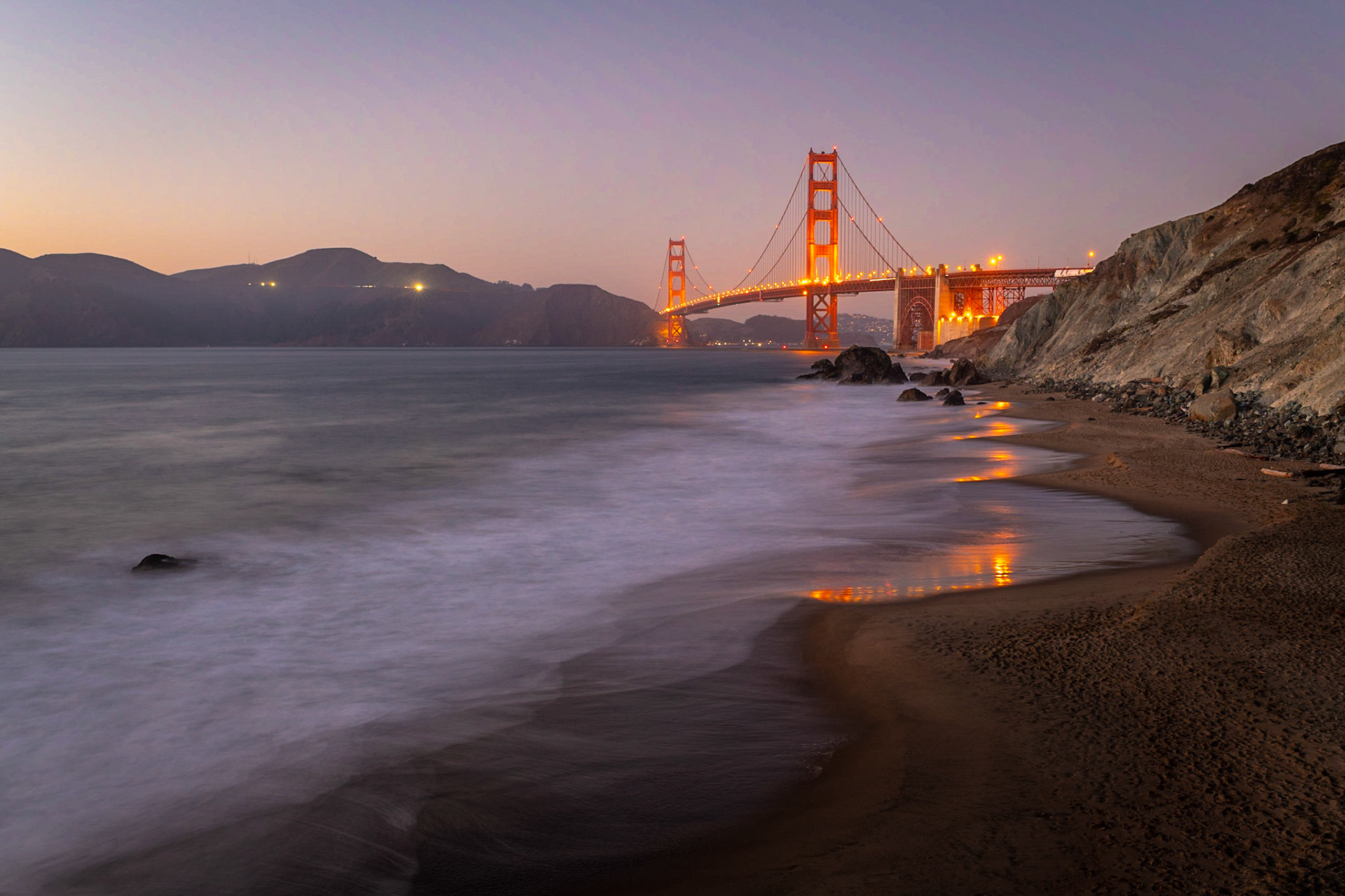 Golden Gate Bridge from Marshall's Beach, San Francisco, California