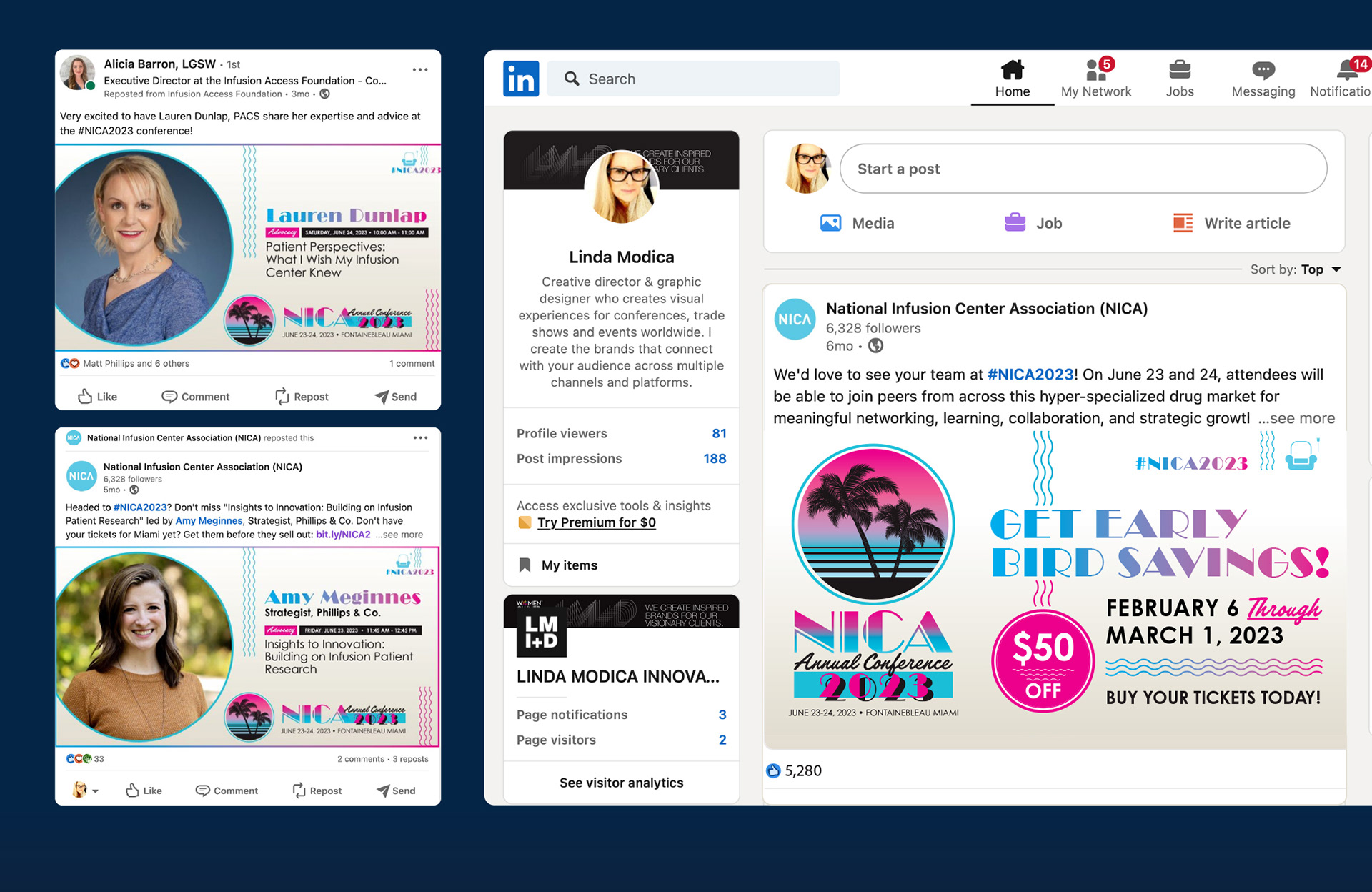 pre-event social media campaign across four platforms: LinkedIn, X (formerly Twitter), Facebook, and Instagram.