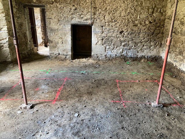 Tracé semelles Poteaux pour reprise charges