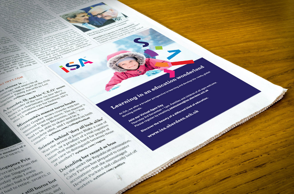 ISA Newspaper Advert