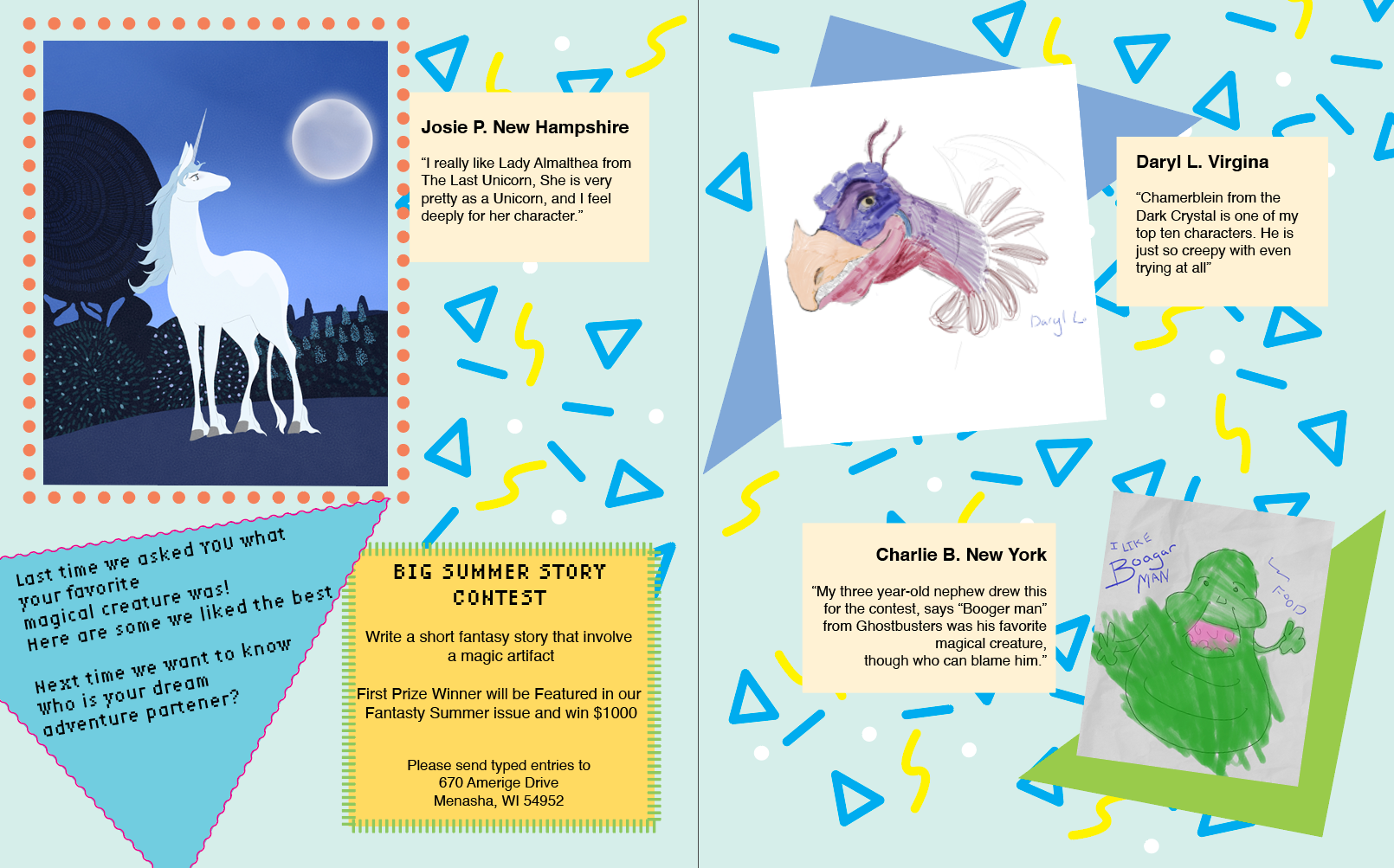 Science Fantasy Contest Spread
