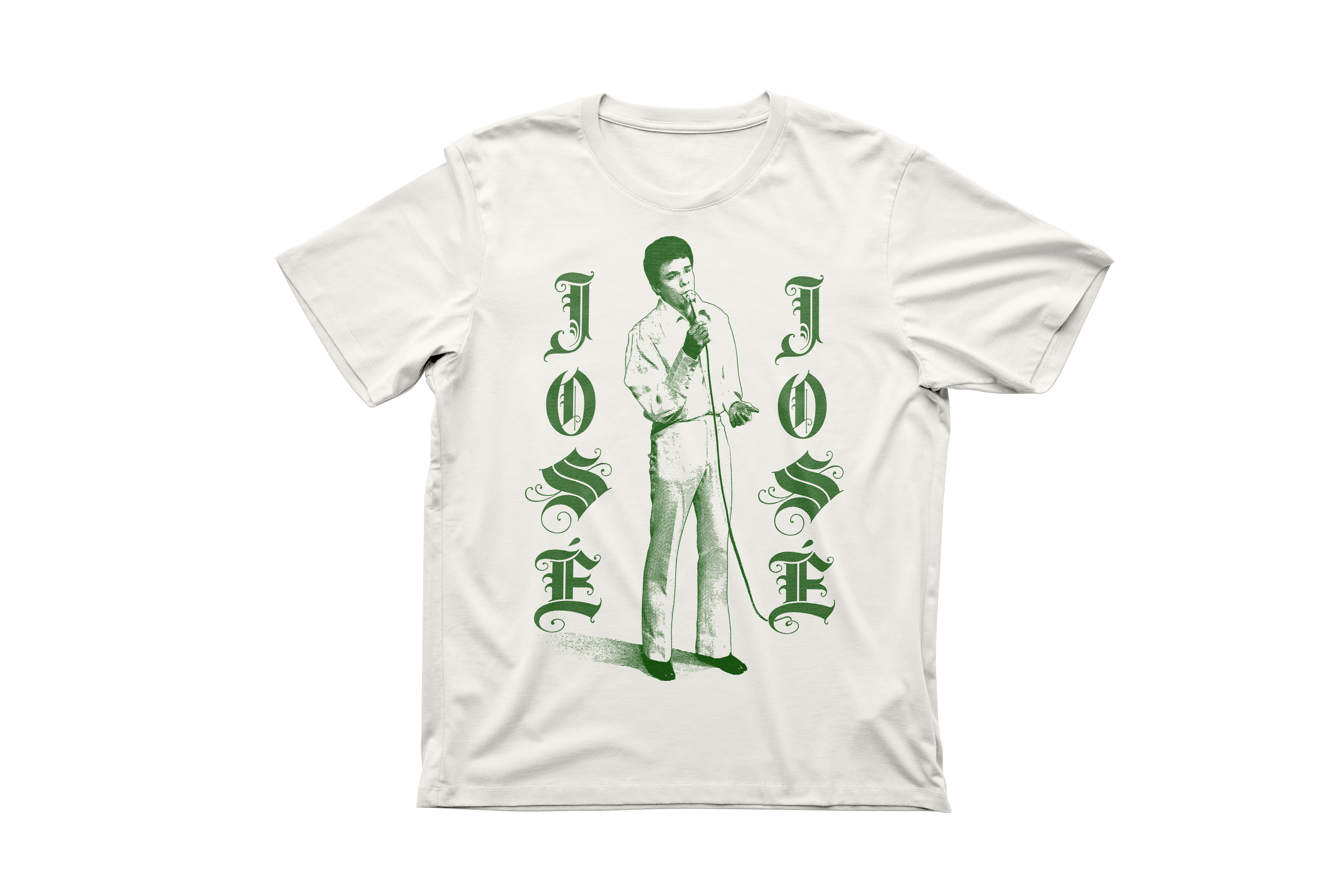 Camiseta o T shirt de José José, estampado al frente