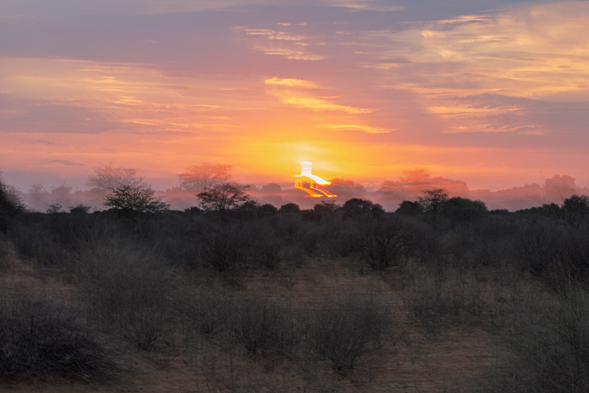 Drunken sunset, Namibia 2019