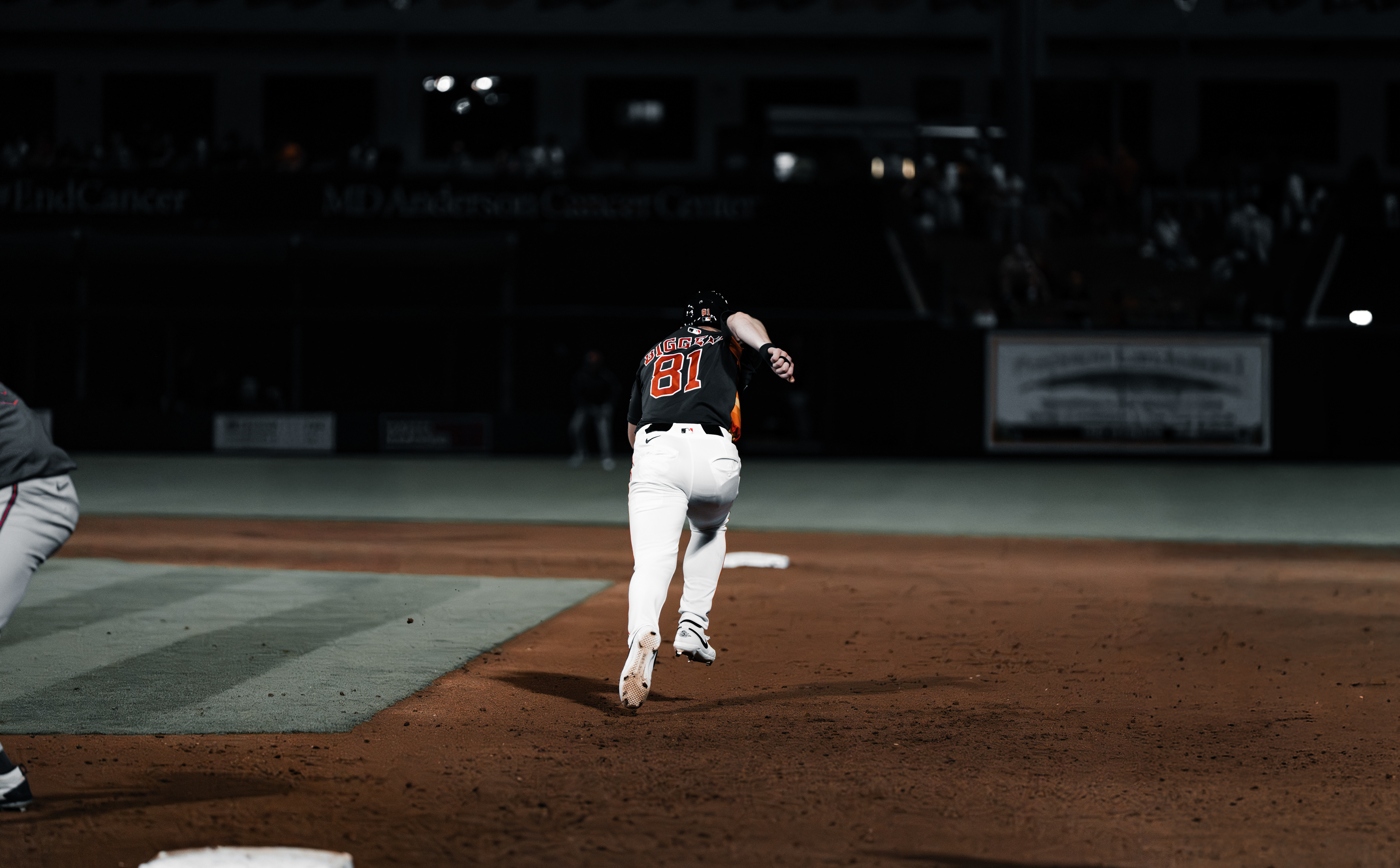 Jax Biggers (81) of the Houston Astros rounds the bases during a spring training game against the New York Mets at The Ballpark of the Palm Beaches, March 2026. Photo by Aday's Media Production