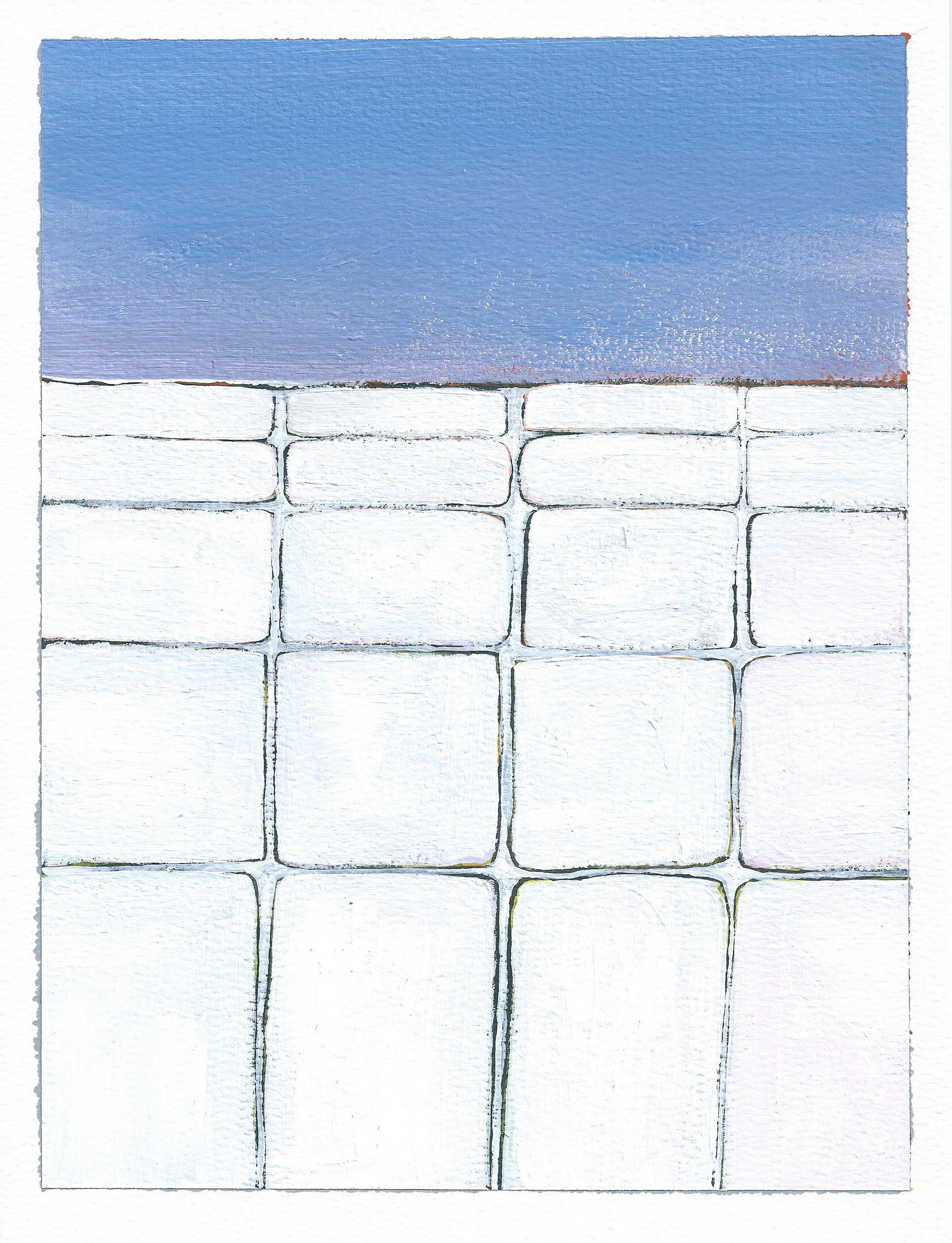 "Fresh Coat" (Acrylic on Paper) 8.25" x 10.75"