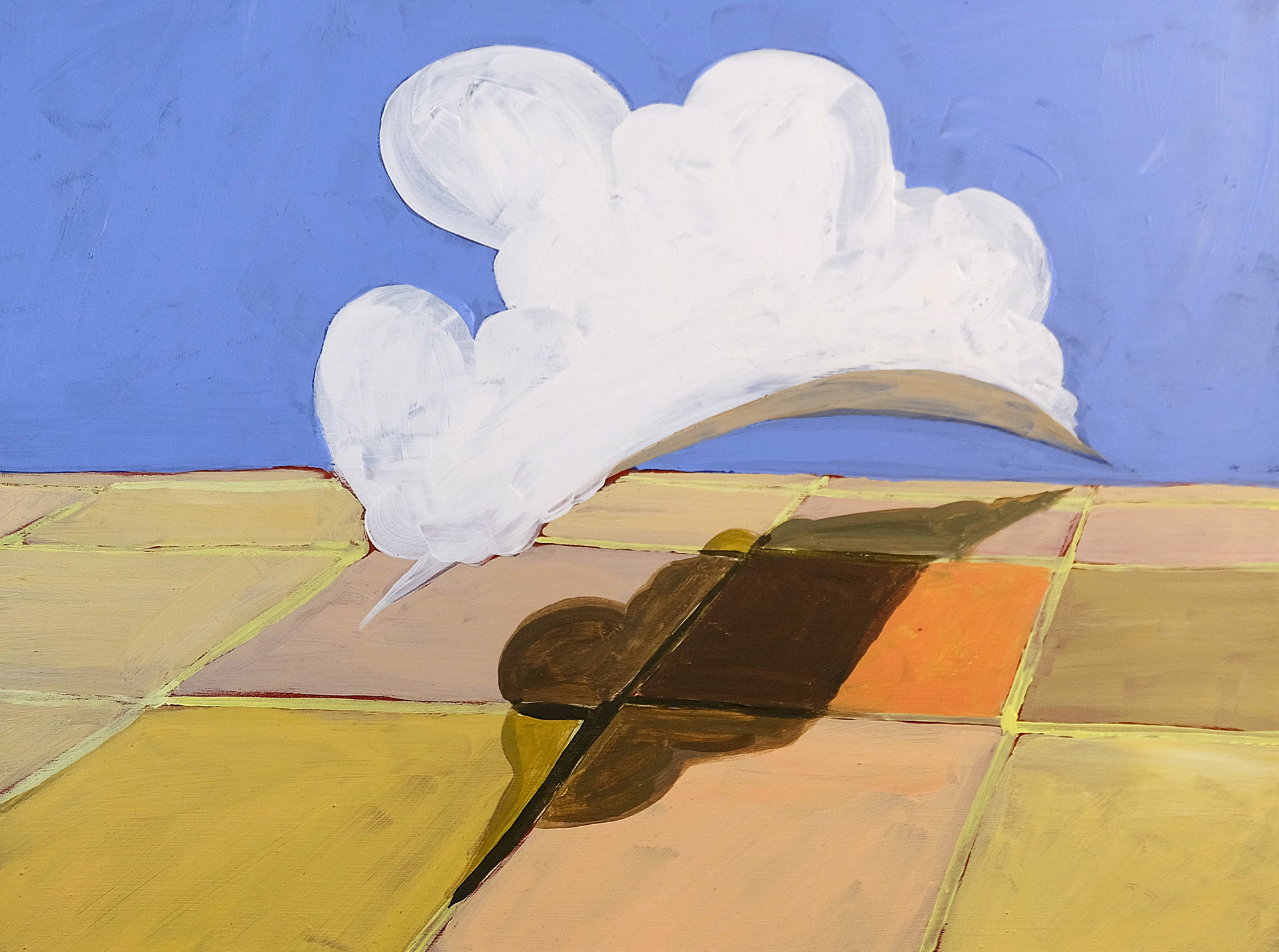 "Dust Bunny" (Acrylic on Metal) 10.5" x 13.75"