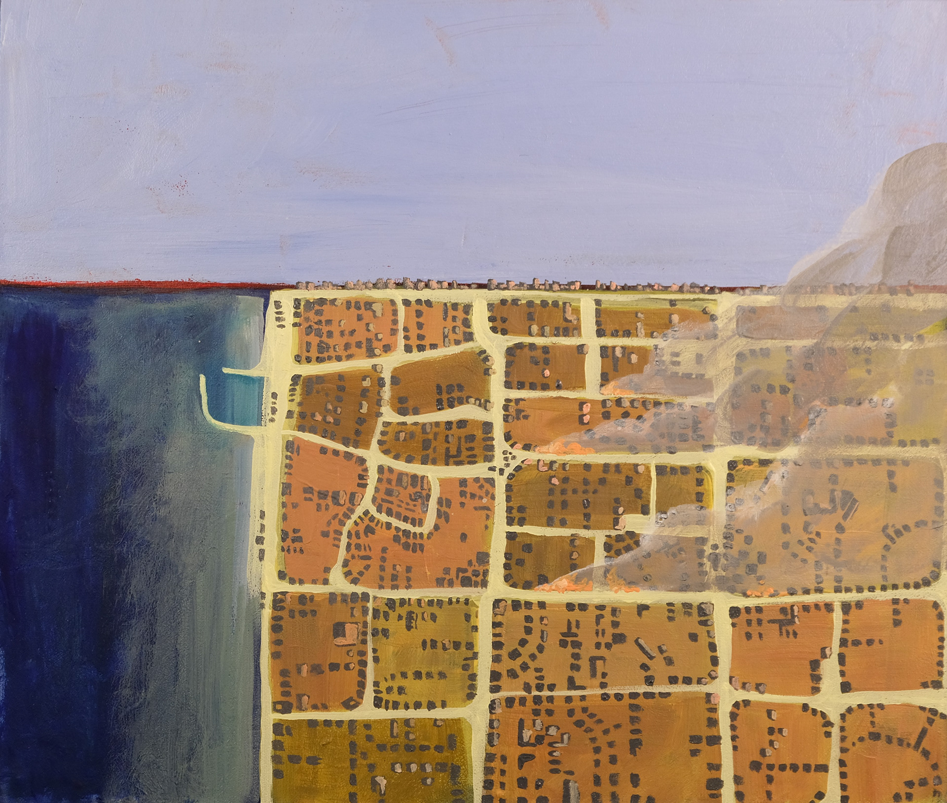 "Cheers to the Naughty List" (Acrylic on Wood Board) 9" x 10.625"