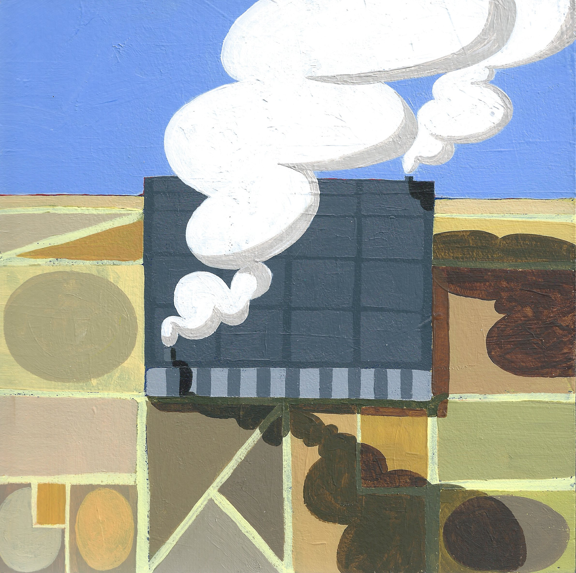 "Centre Stage" (Acrylic on Wood Board) 8" x 8" | $300 (UNFRAMED)