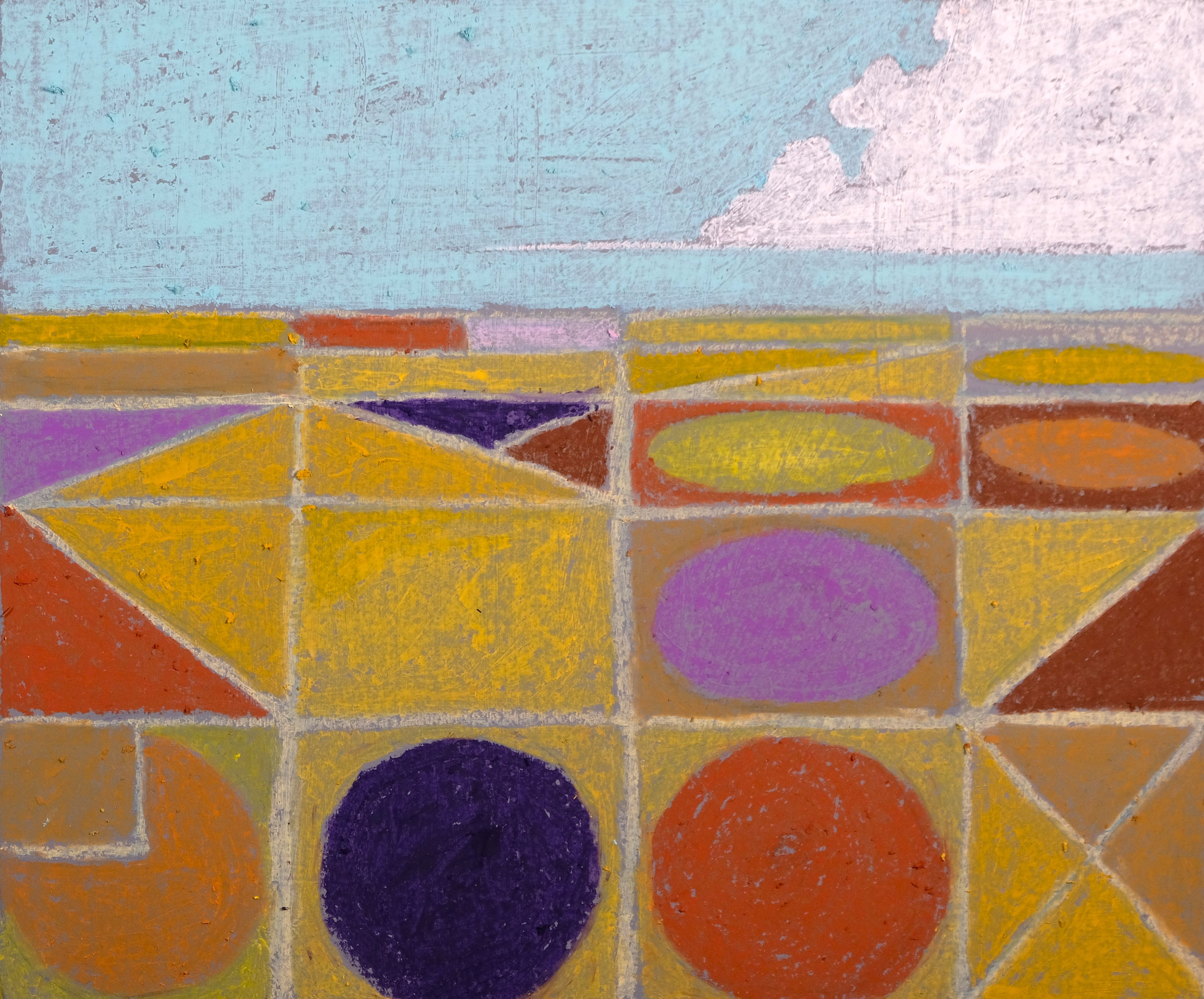 "Enjoy the Ride" (Oil Pastel on Wood Board) 9.85" x 11.85"