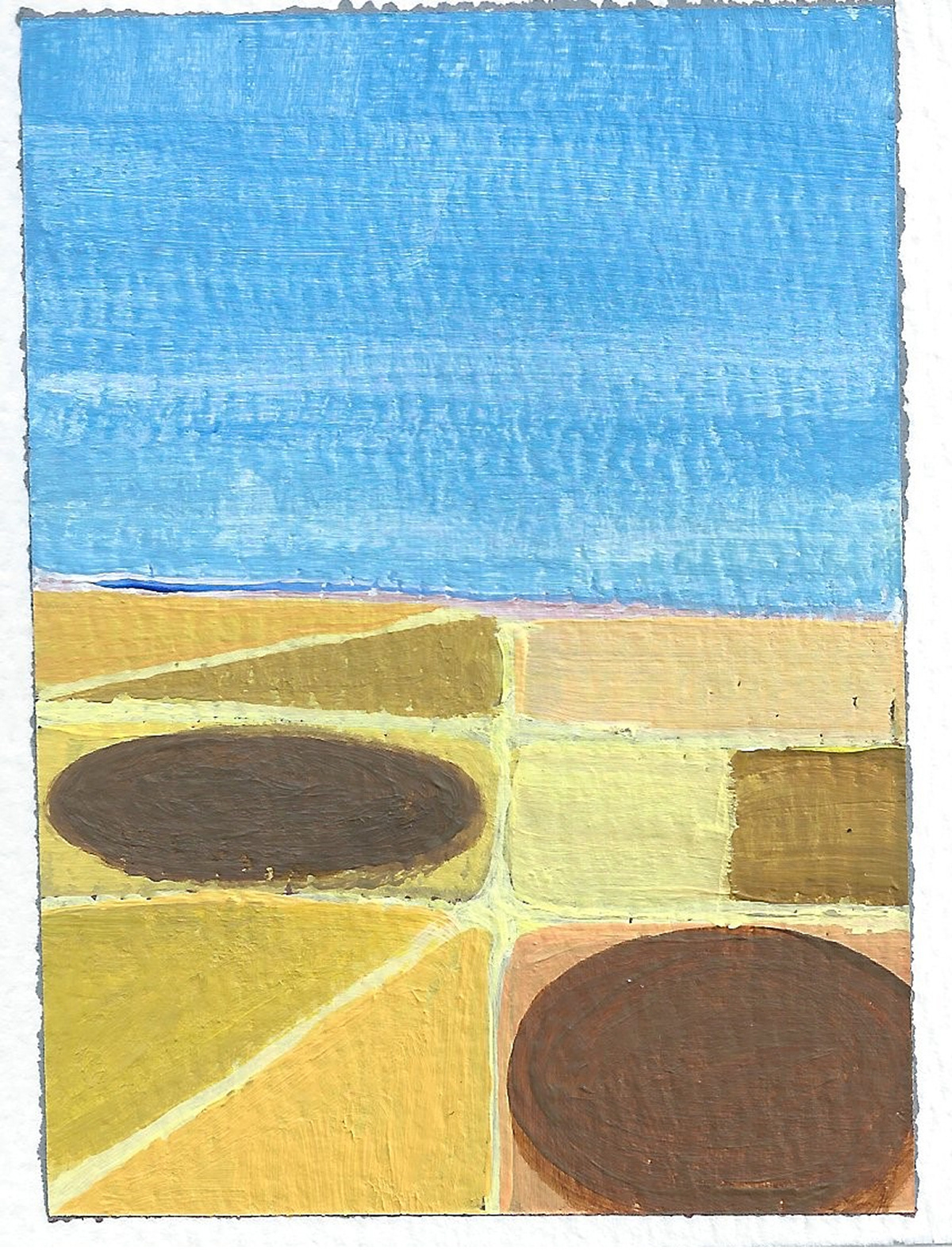 "Table Top No. 1" (Acrylic on Paper) 1.5" x 2.5"