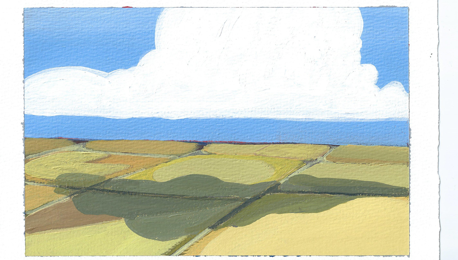 "12:15" (Acrylic on Paper) 5.5" x 9.25"