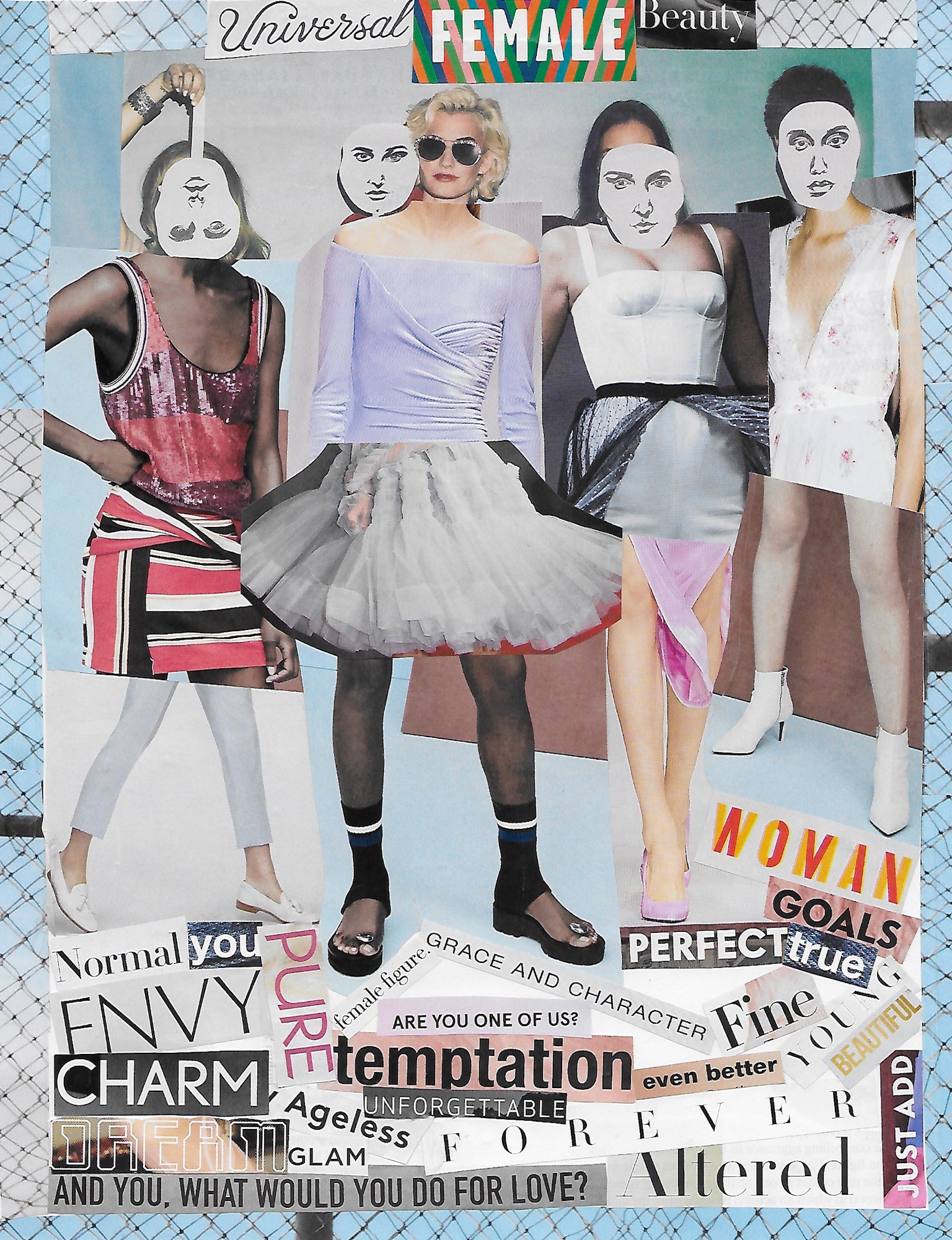 Caged Into Universal Female Beauty Standards, 2018