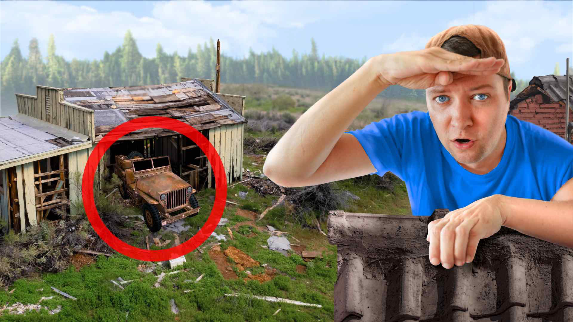 "Wij zochten 2 zeldzame Jeeps in dit verlaten huis!"