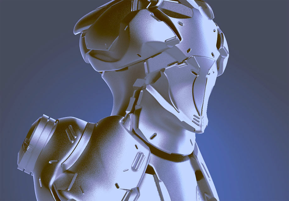 Mech Head Design (3D Coat, Keyshot)