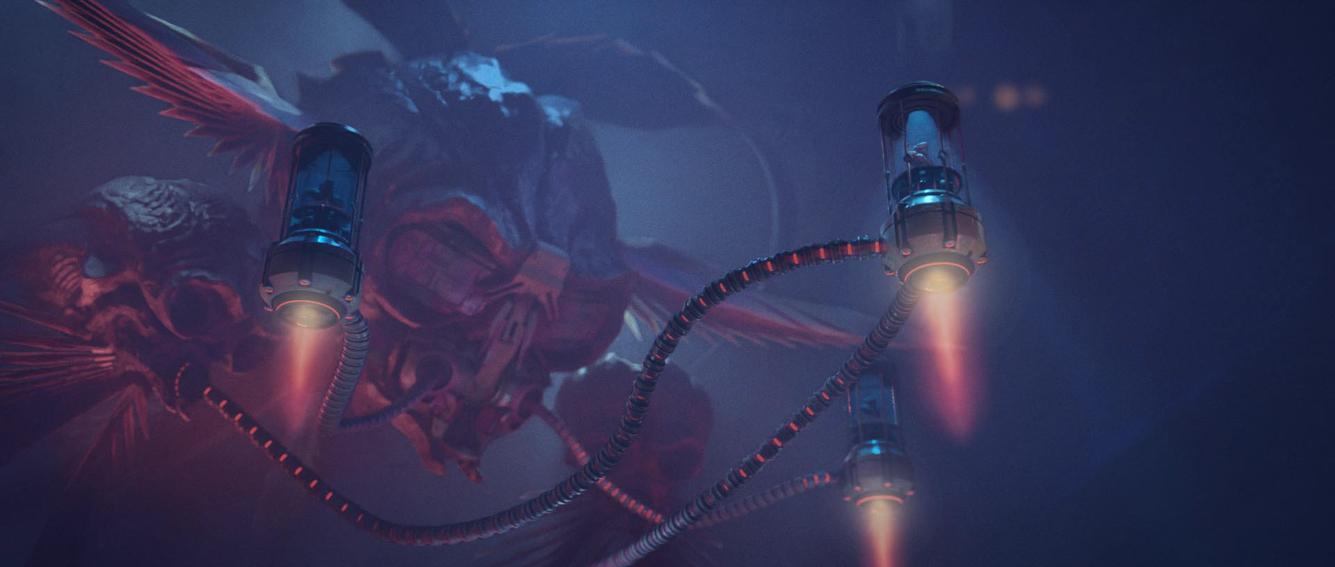 Cybernetic Mech Environment Concept Design