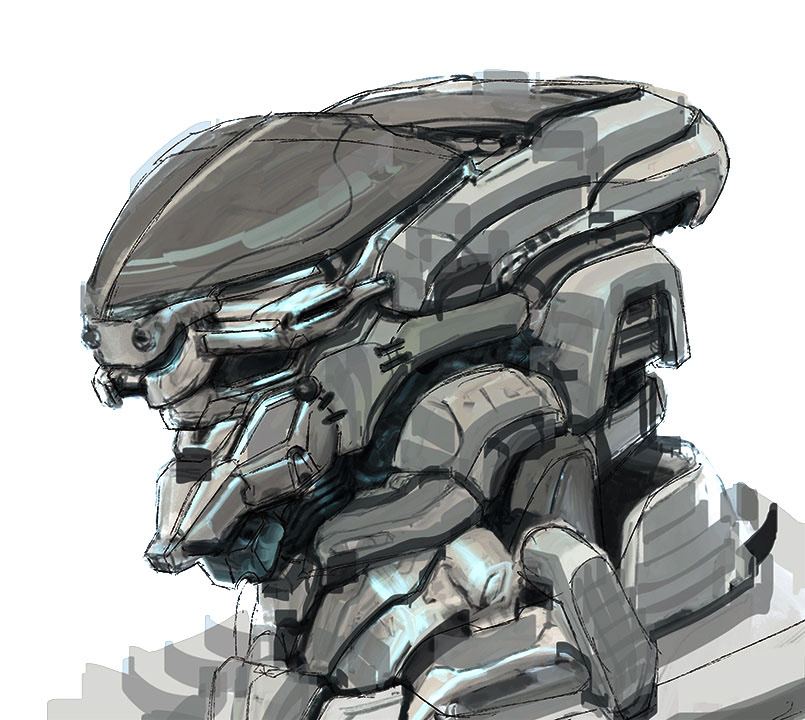 Mech Head Design (Procreate)