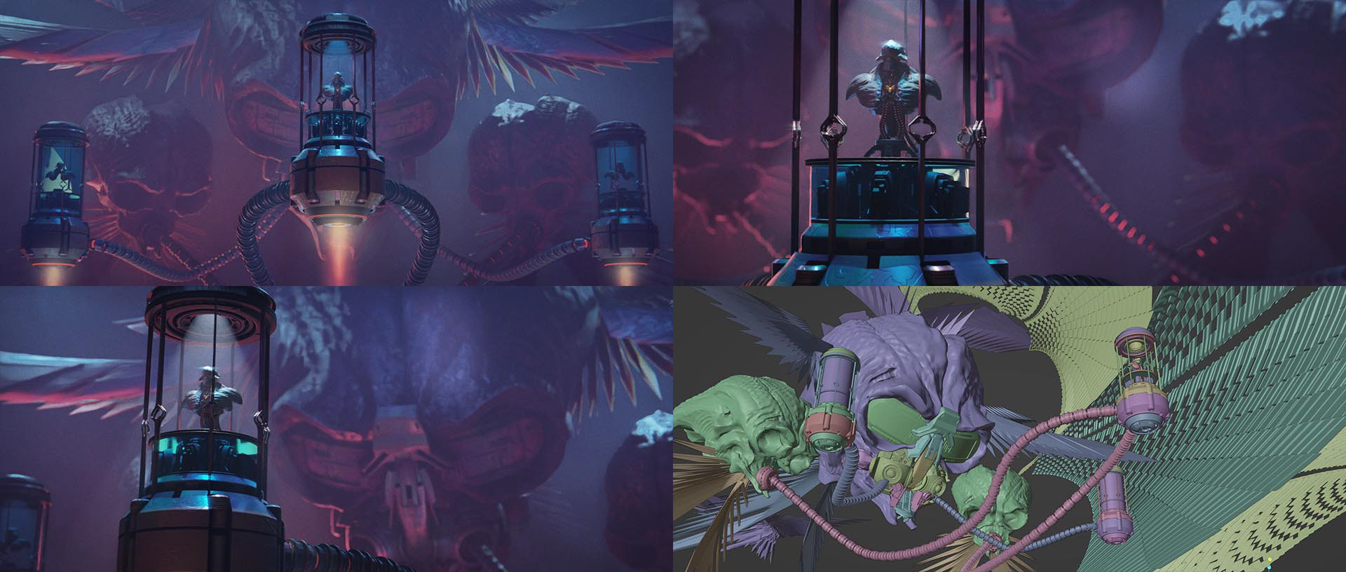 Cybernetic Mech Environment Concept Design Process