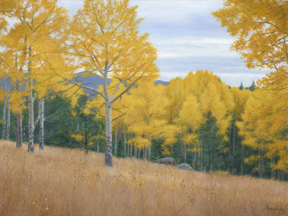Aspens on a Cloudy Day • 18" x 24"
