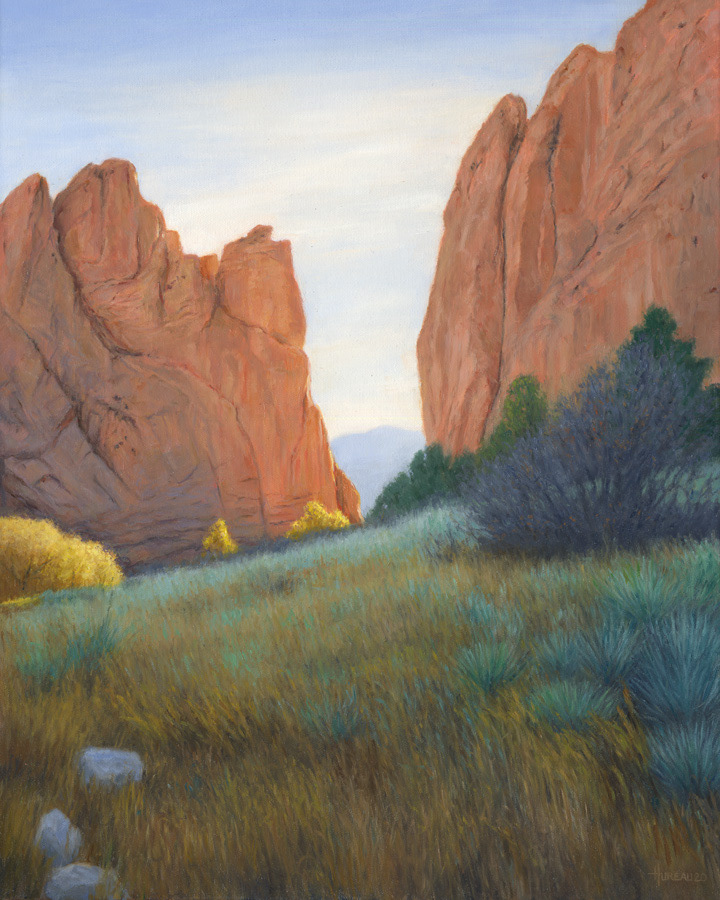 Last Light at the Garden of the Gods • 14" x 18" 