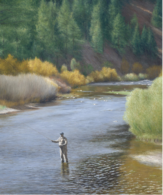 Fly Fishing on the Platte River (Sold) • 20" x 24"