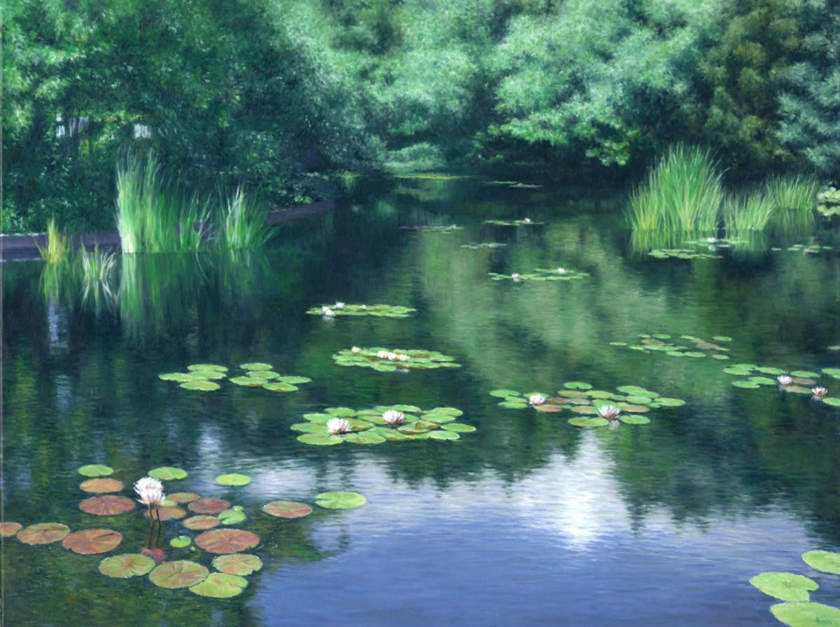 Water Lily Pond • 30" x 40"