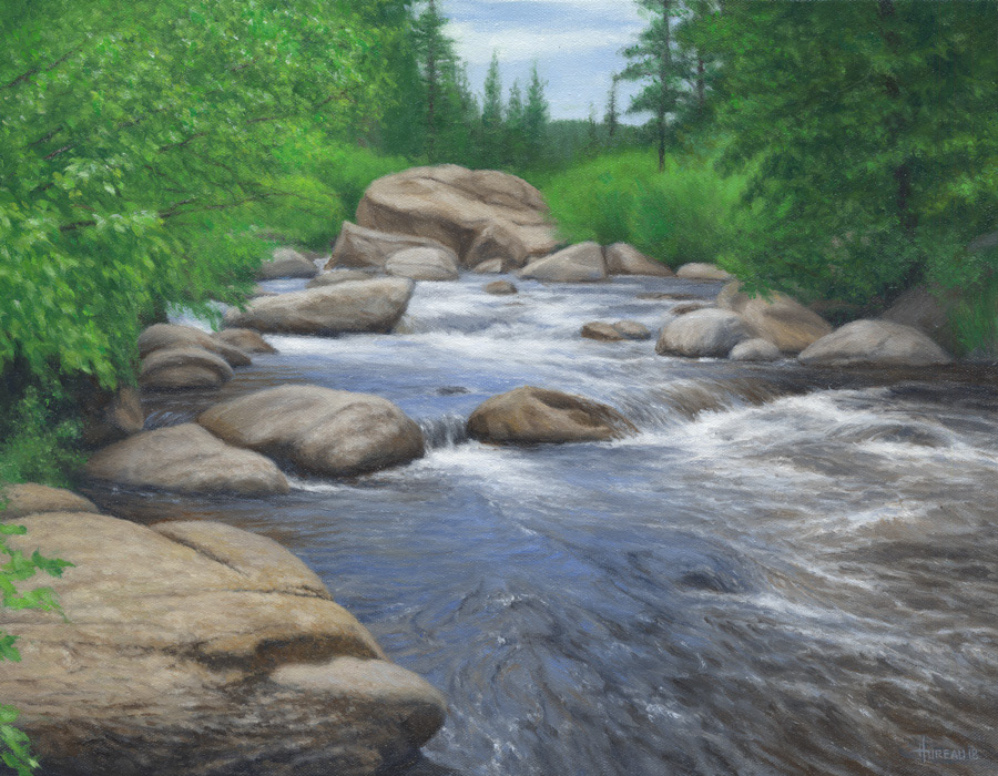 Rocky Stream • 14" x 18"