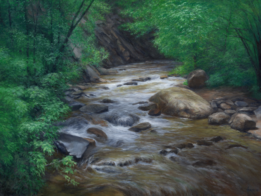 Downstream - Helen Hunt Falls • 18" x 24"