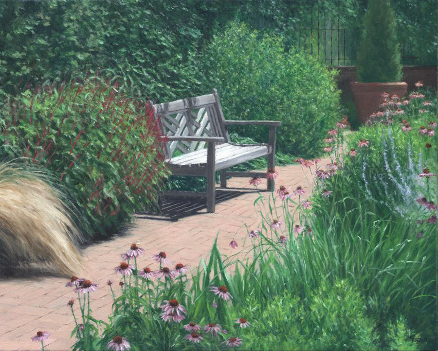 Garden Bench (Sold) • 16" x 20"
