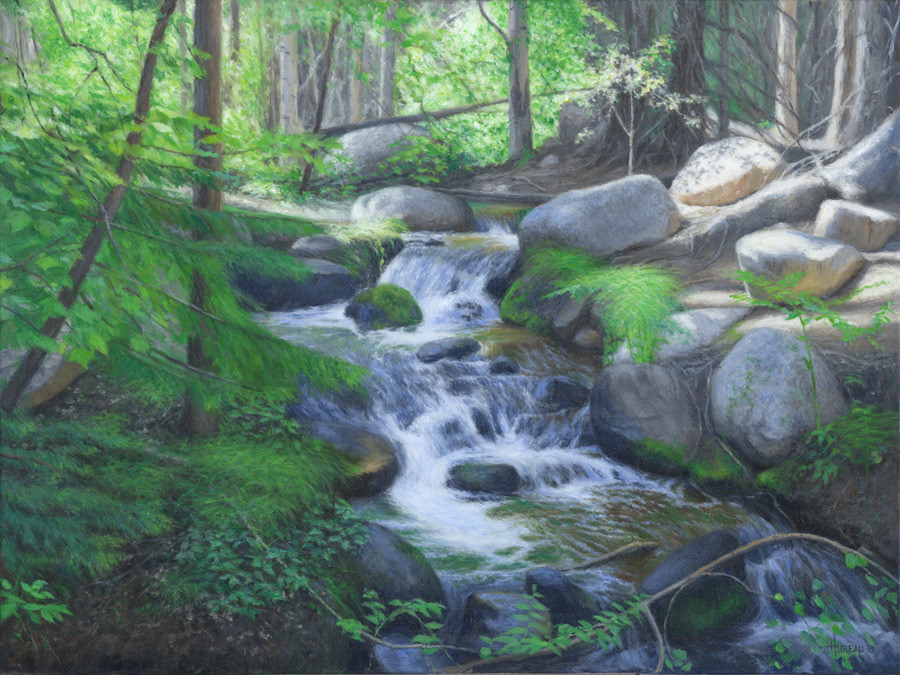 Rocky Mountain Cascades • 18" x 24"