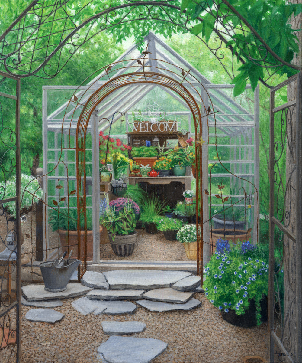Danielle's Greenhouse (Sold) • 20" x 24"