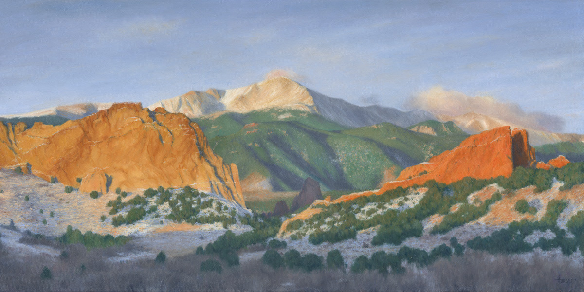 Winter Sunrise at the Garden of the Gods (Sold) • 15" x 30"