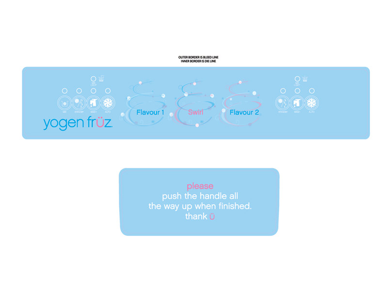 Decals for soft serve machine